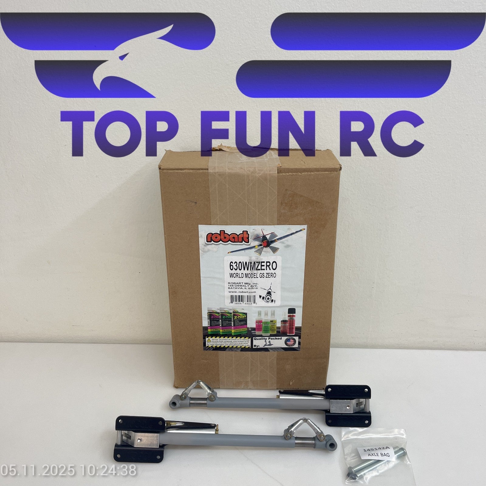 ROBART 630WMZERO WORLD MODEL PNEUMATIC RETRACTS FOR RC AIRPLANES UP TO 24 LBS