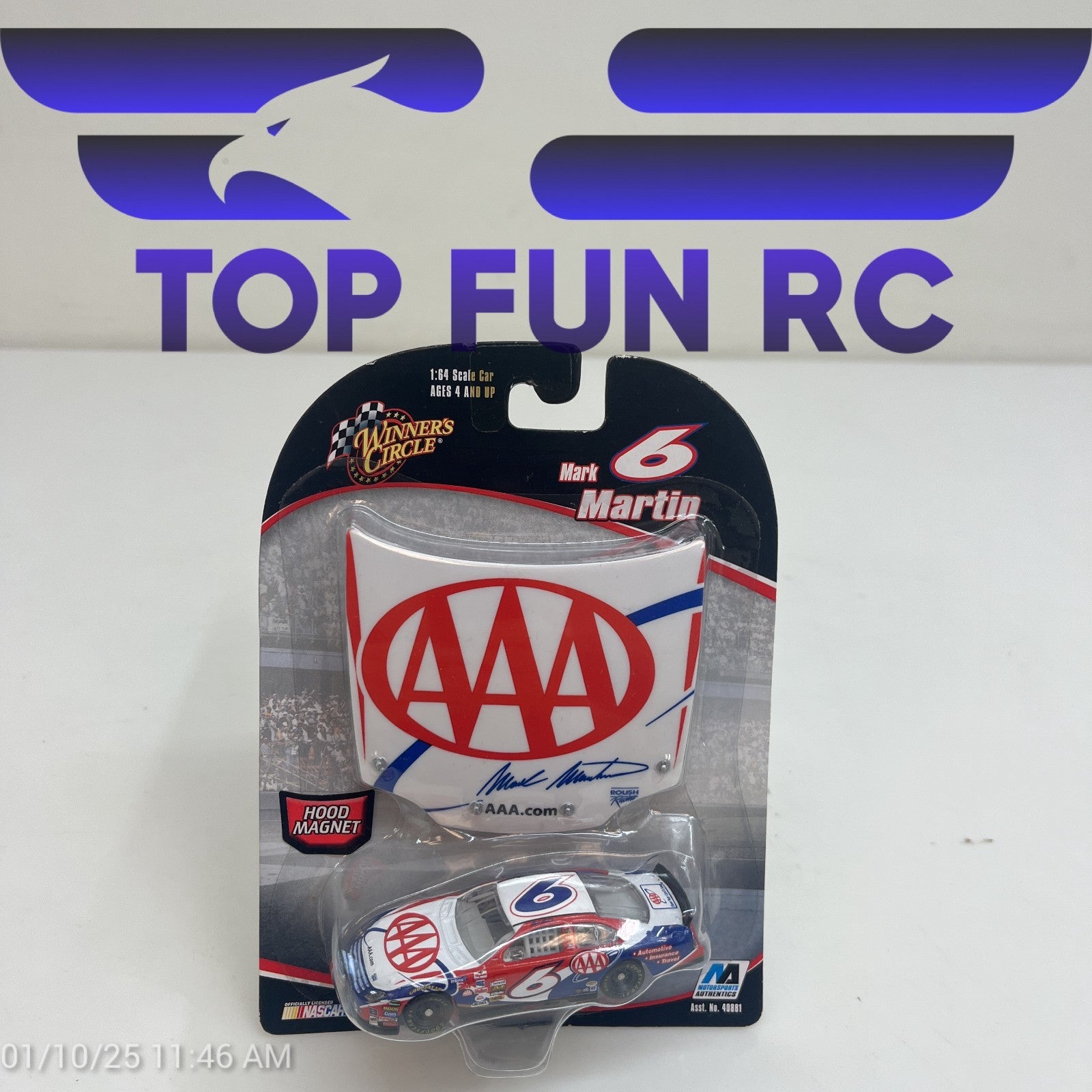 Winners Circle 1/64 Scale AAA Mark Martin #6 Car