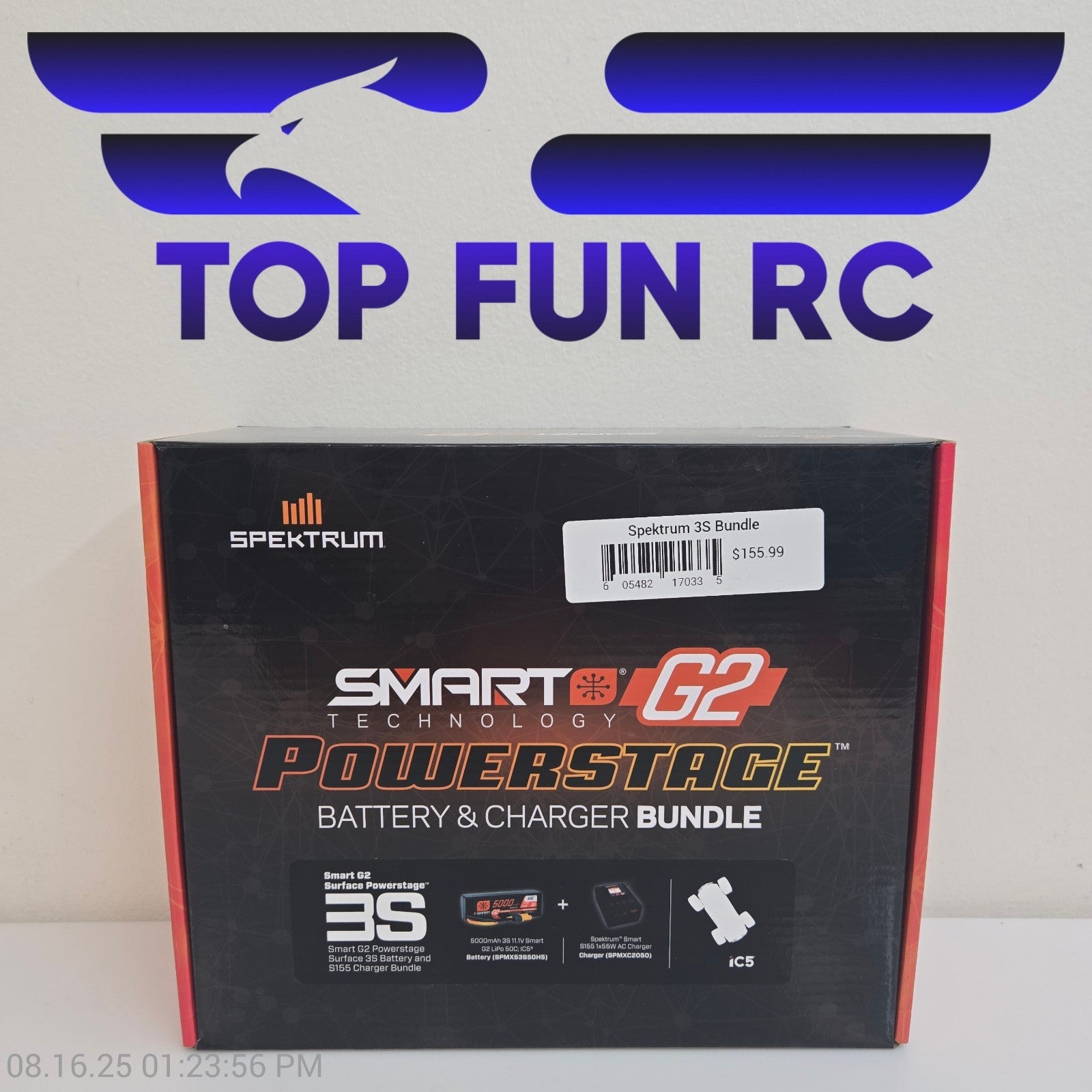 Spektrum Smart Powerstage 3S Surface Bundle: G2 5000mAh 3S LiPo IC5 & S155 Charg