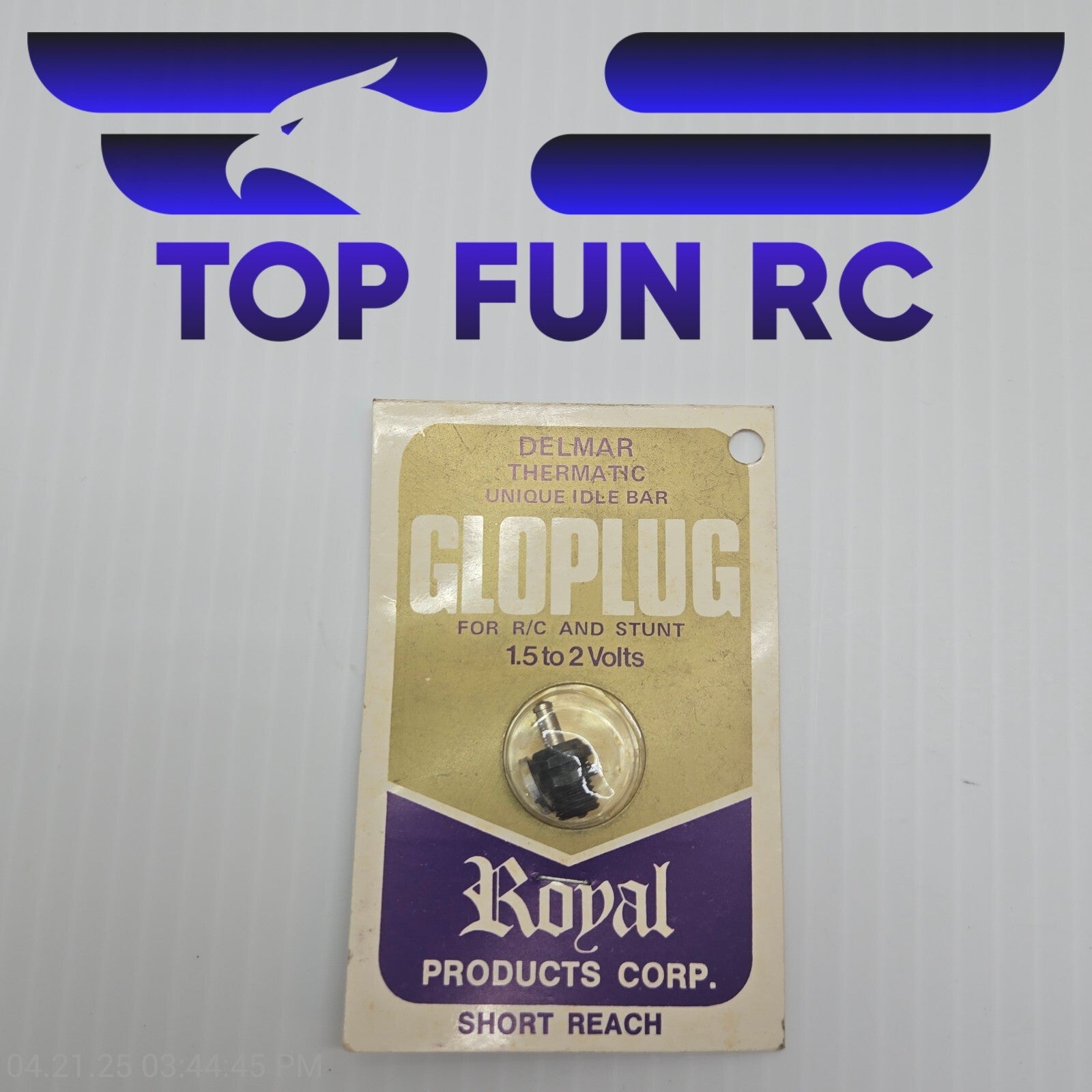 Royal Products RC Gloplug For RC & Stunt 1.5 to 2 Volts 'Short Reach'