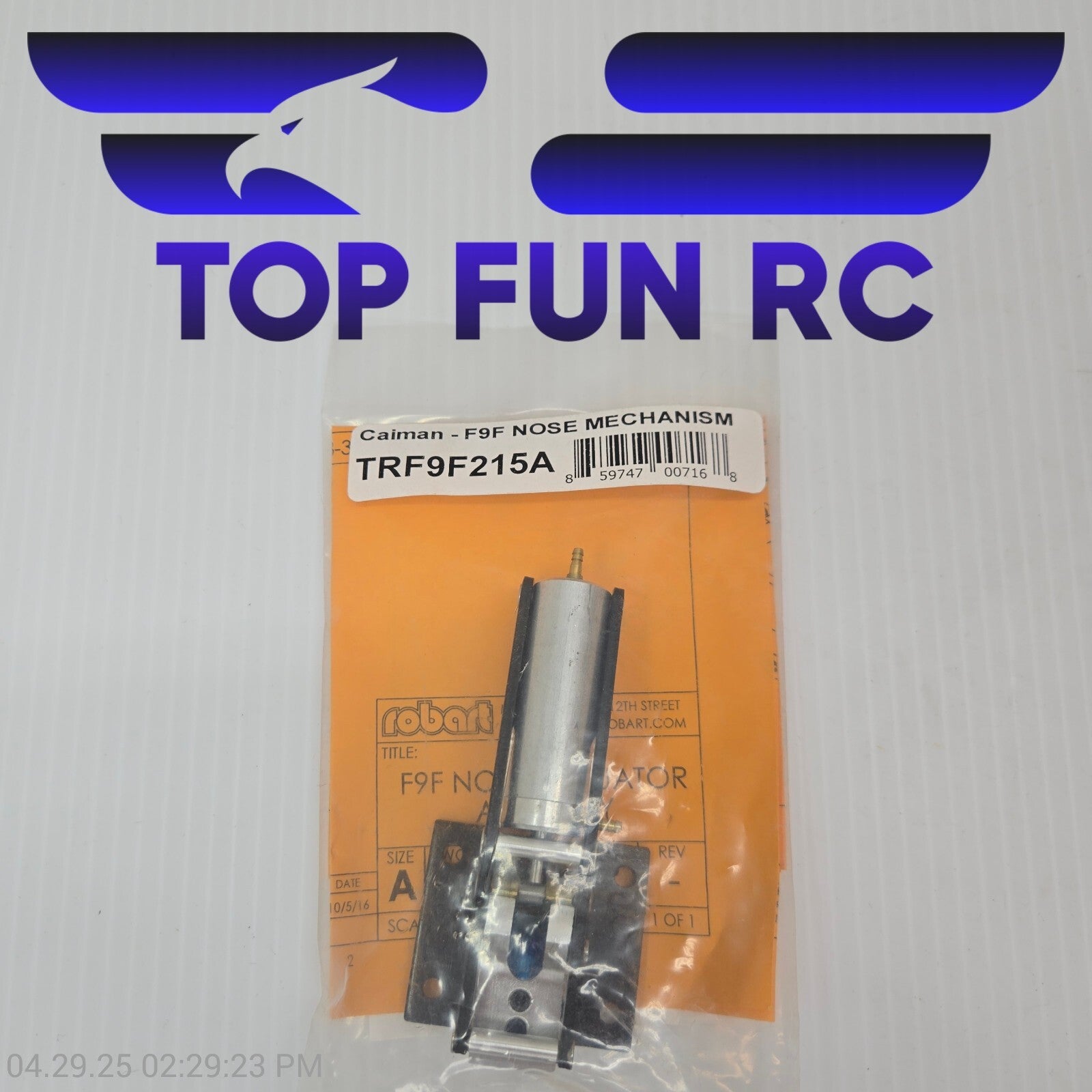 Robart RC TRF9F215A Caiman-F9F Nose Mechanism