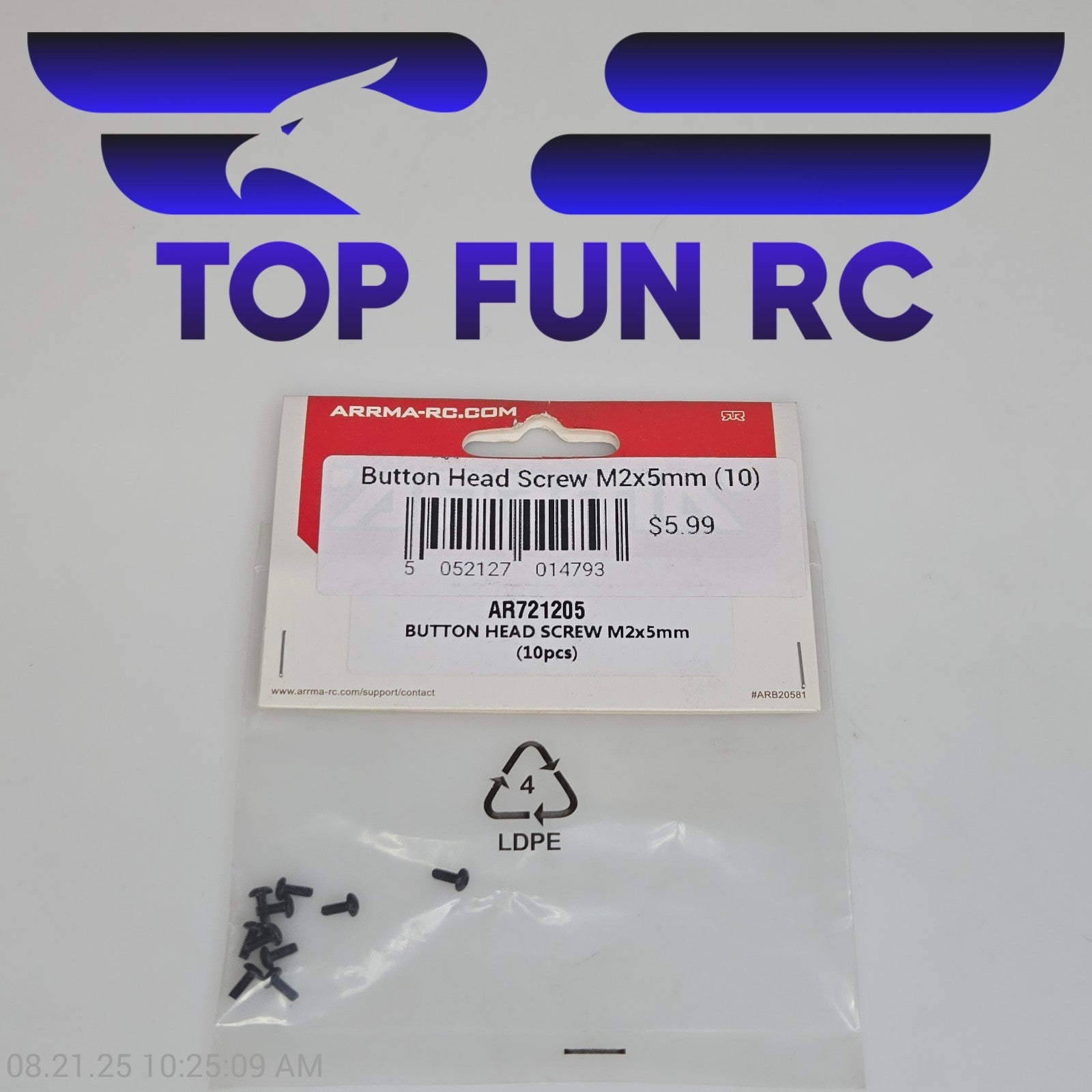 Arrma AR721205 Button Head Screw M2x5mm (10pcs)