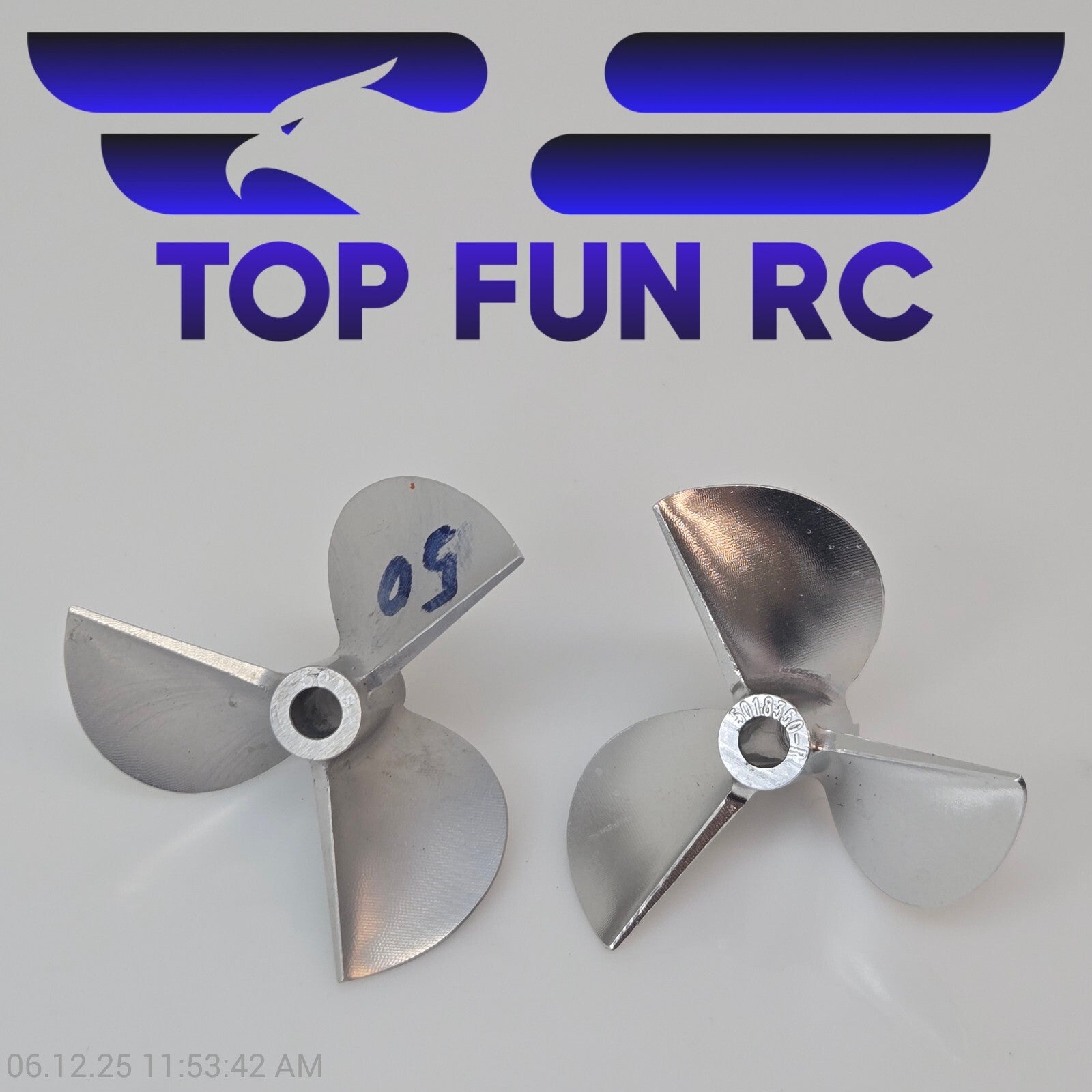 OSE Boat Parts 5018 & 5018 850-R, 3/16" Propellers CNC