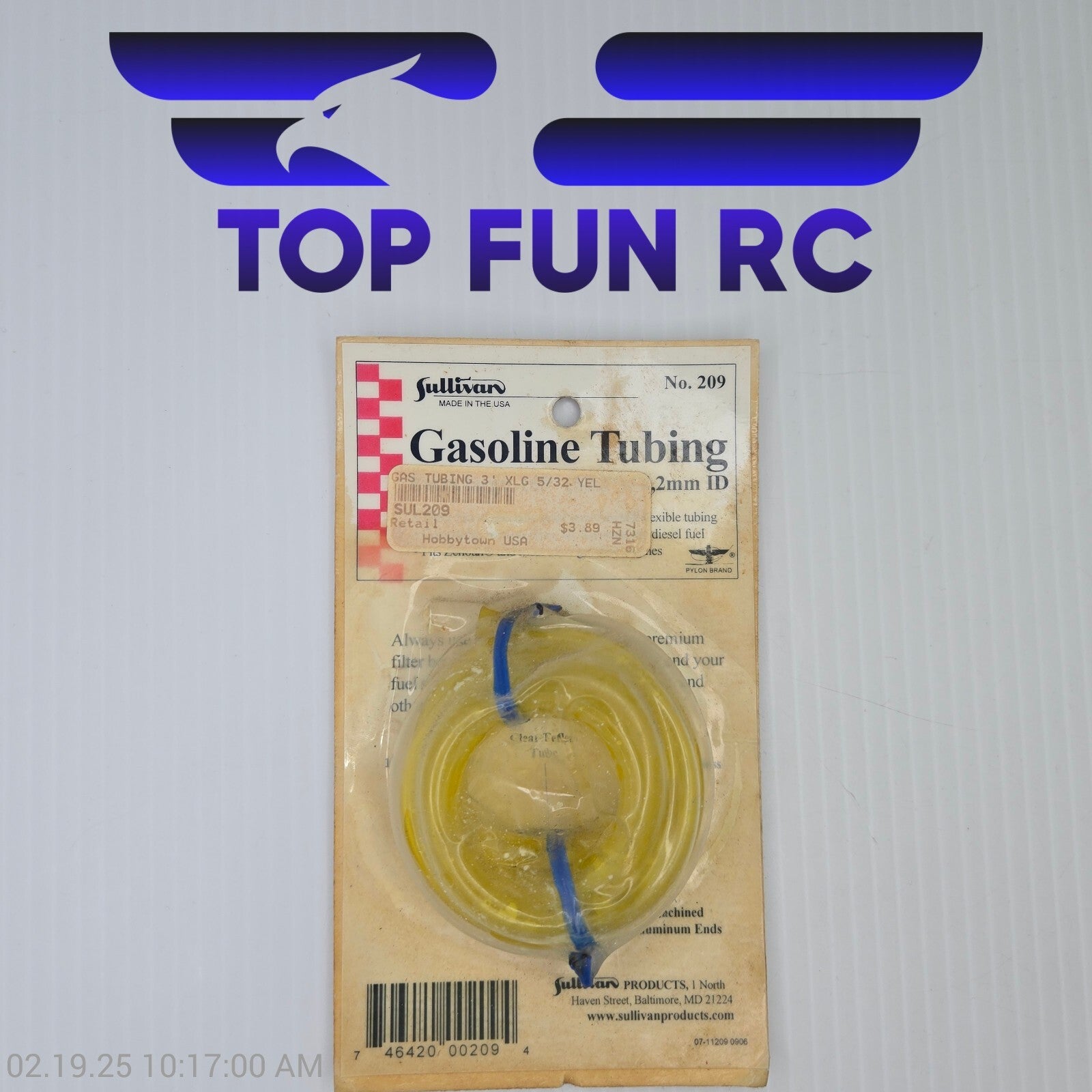 Sullivan 209 Gasoline Tubing For Sullivan Fuel Tanks