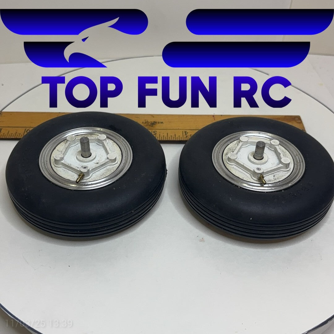 4 1/2" (108MM) wheels  w/dual ring pneumatic brakes                            *