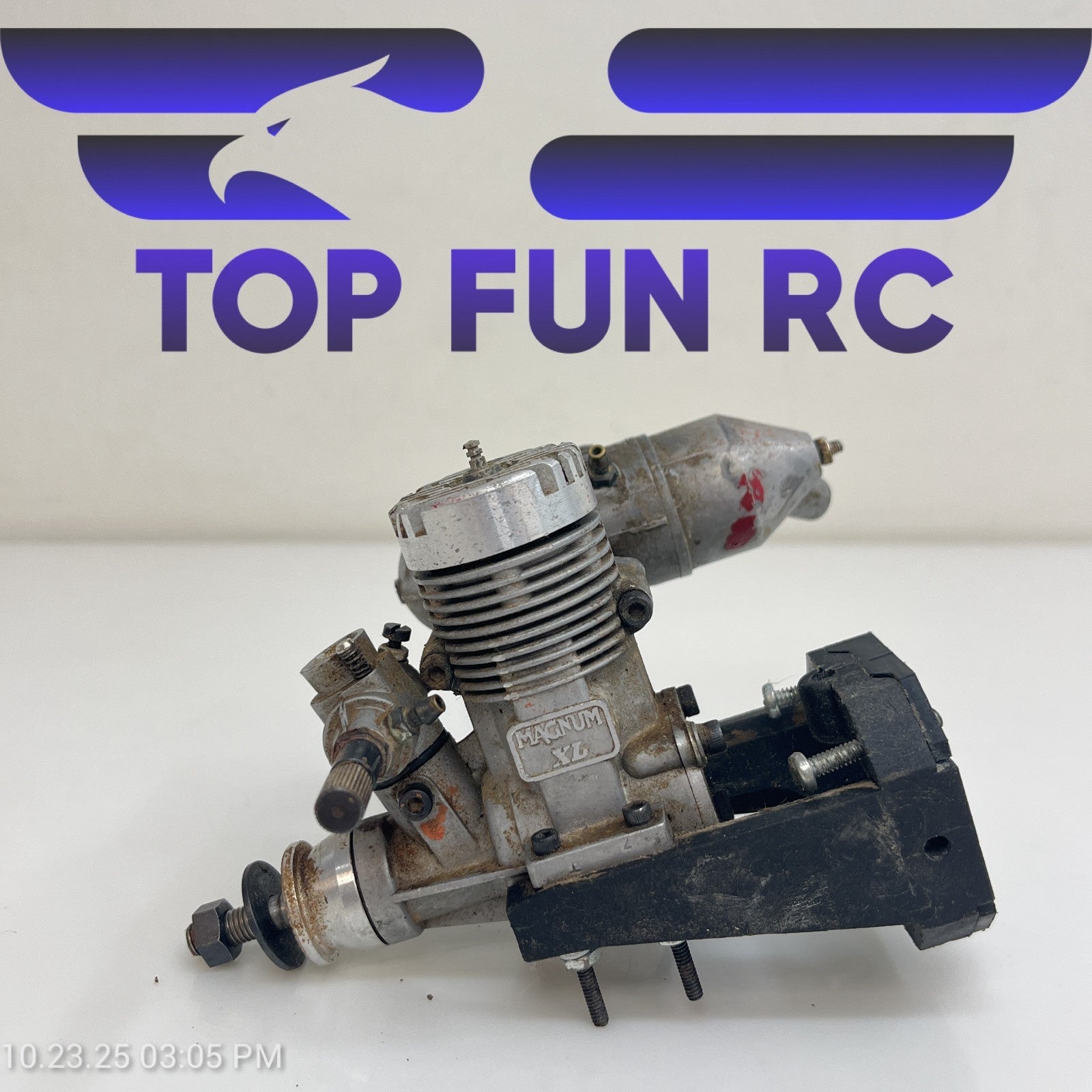 Magnum XL 28 2-Stroke Nitro Airplane Engine w/ Muffler FOR PARTS!