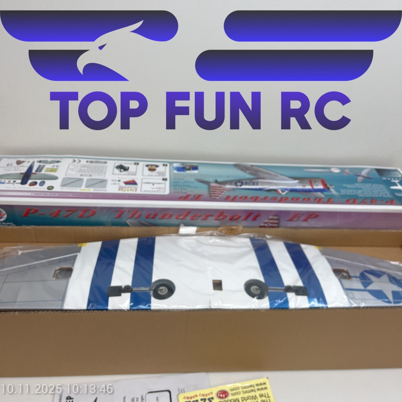 THE WORLD MODELS E242XM P-47D THUNDERBOLT EP AIRPLANE MODEL KIT ARF