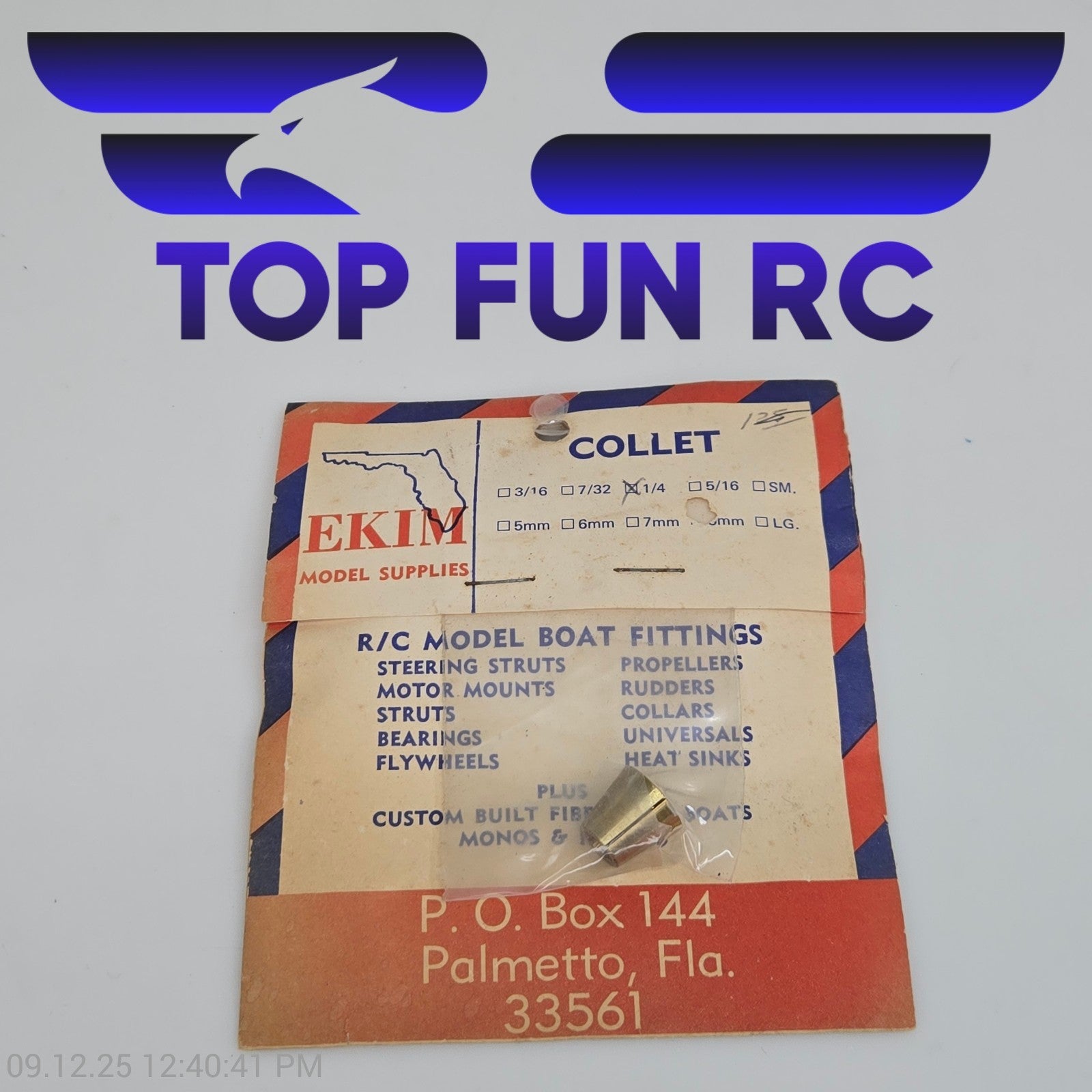 Ekim Model Supplies 1/4" Collet Model Boat Fittings