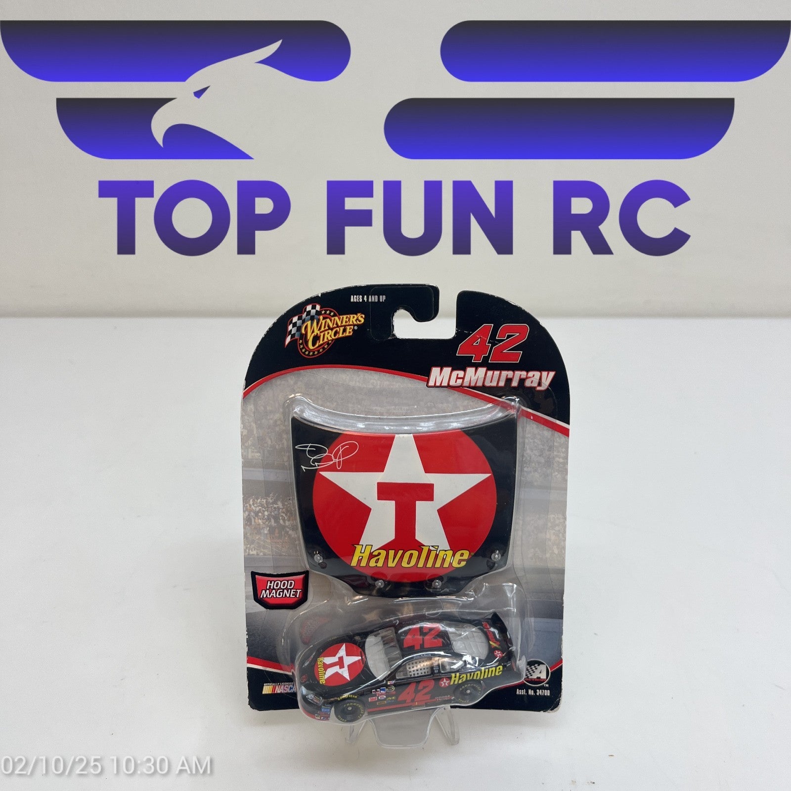Winners Circle Jamie McMurray #42 Texaco Havoline Hood Magnet Diecast
