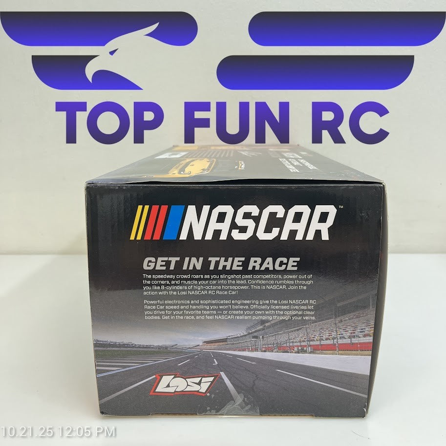 Losi RC Nascar 1/12 Scale #20 Christopher Bell Dewalt 2025 Toyota Camry XSE RTR