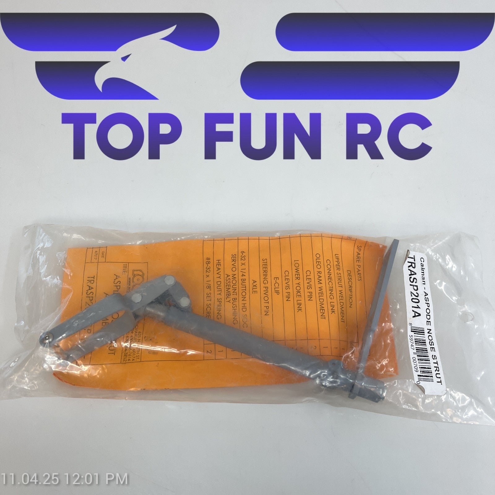 ROBART TRASP201A NOSE STRUT FOR CAIMAN-ASPODE 1/5 SCALE AIRPLANE