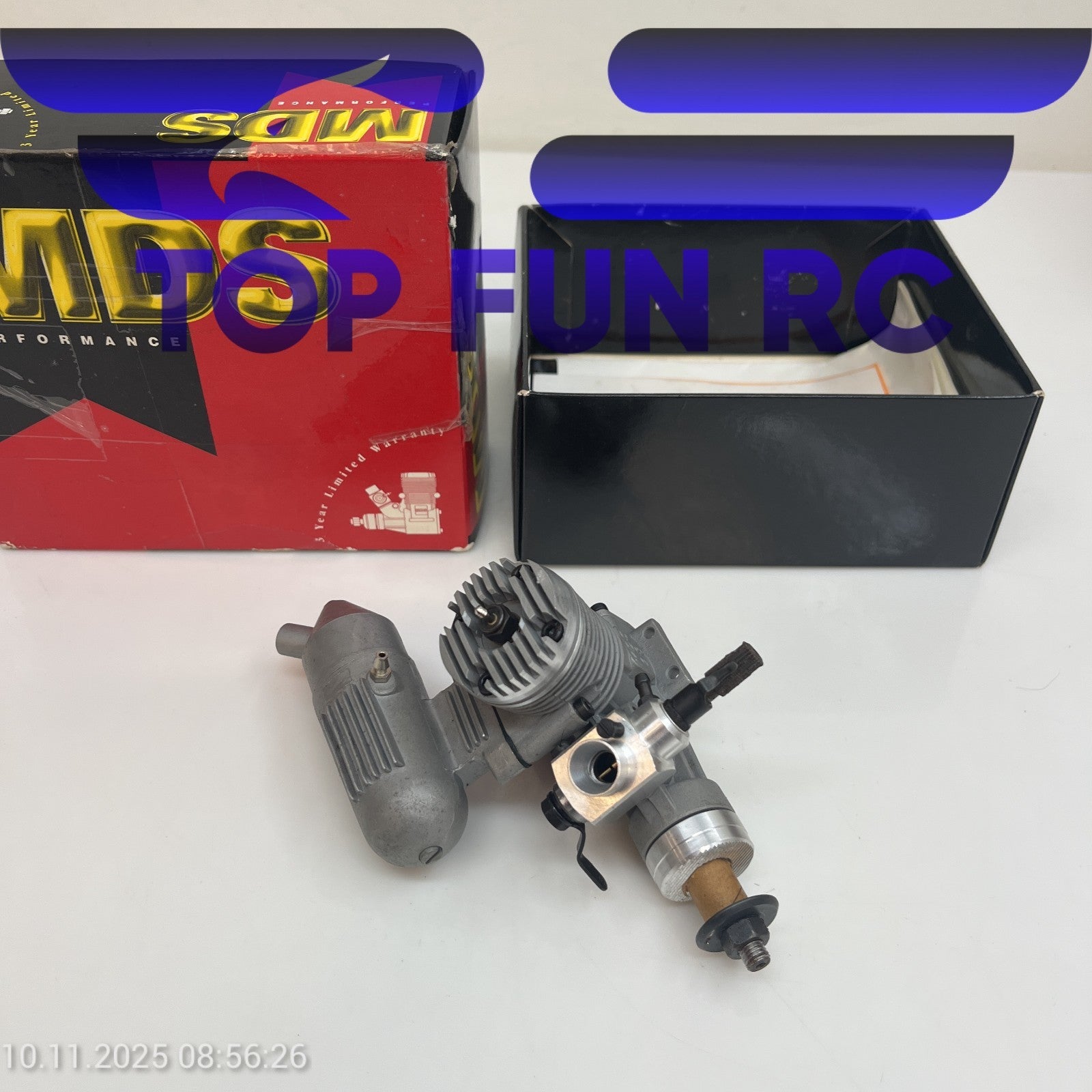 MDS 26 2-STROKE NITRO ENGINE FOR RC AIRPLANES W/ MUFFLER & ORIGINAL BOX