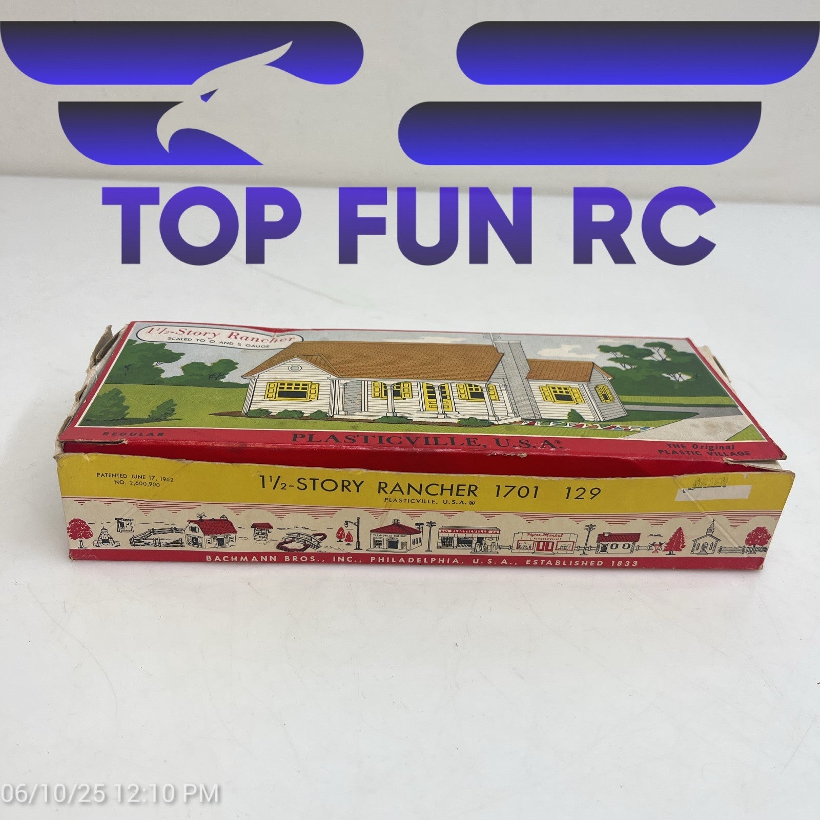 Plasticville  1 1/2-Story Rancher 1701  129 w/ Original Box