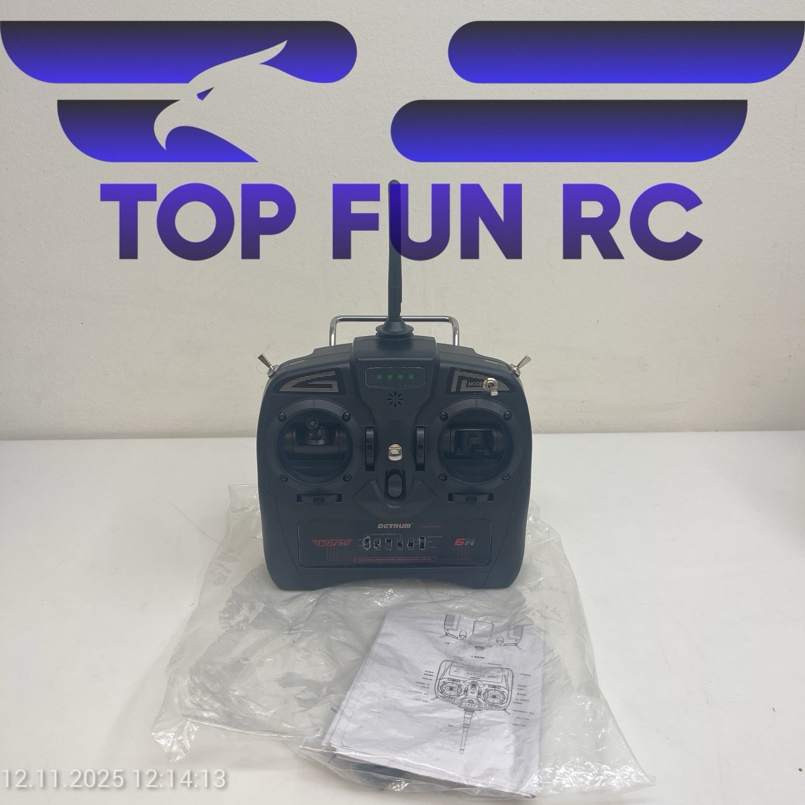 DETRUM 6A 4-CHANNEL RADIO CONTROL TRANSMITTER FOR RC AIRPLANES & HELICOPTERS
