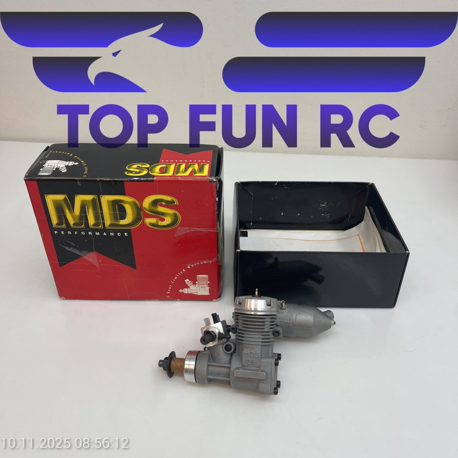 MDS 26 2-STROKE NITRO ENGINE FOR RC AIRPLANES W/ MUFFLER & ORIGINAL BOX