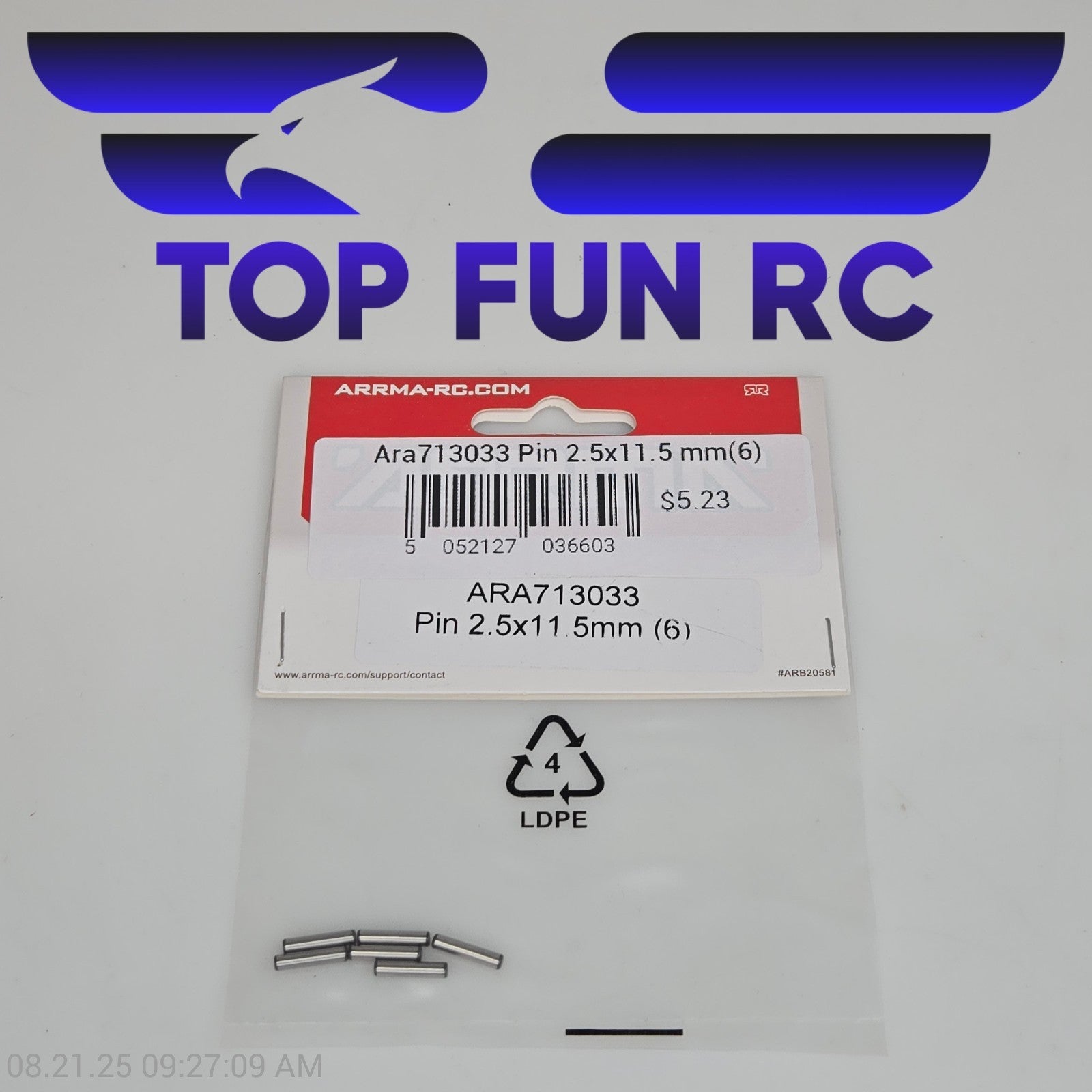Arrma ARA713033 Pin 2.5x11.5mm (6)