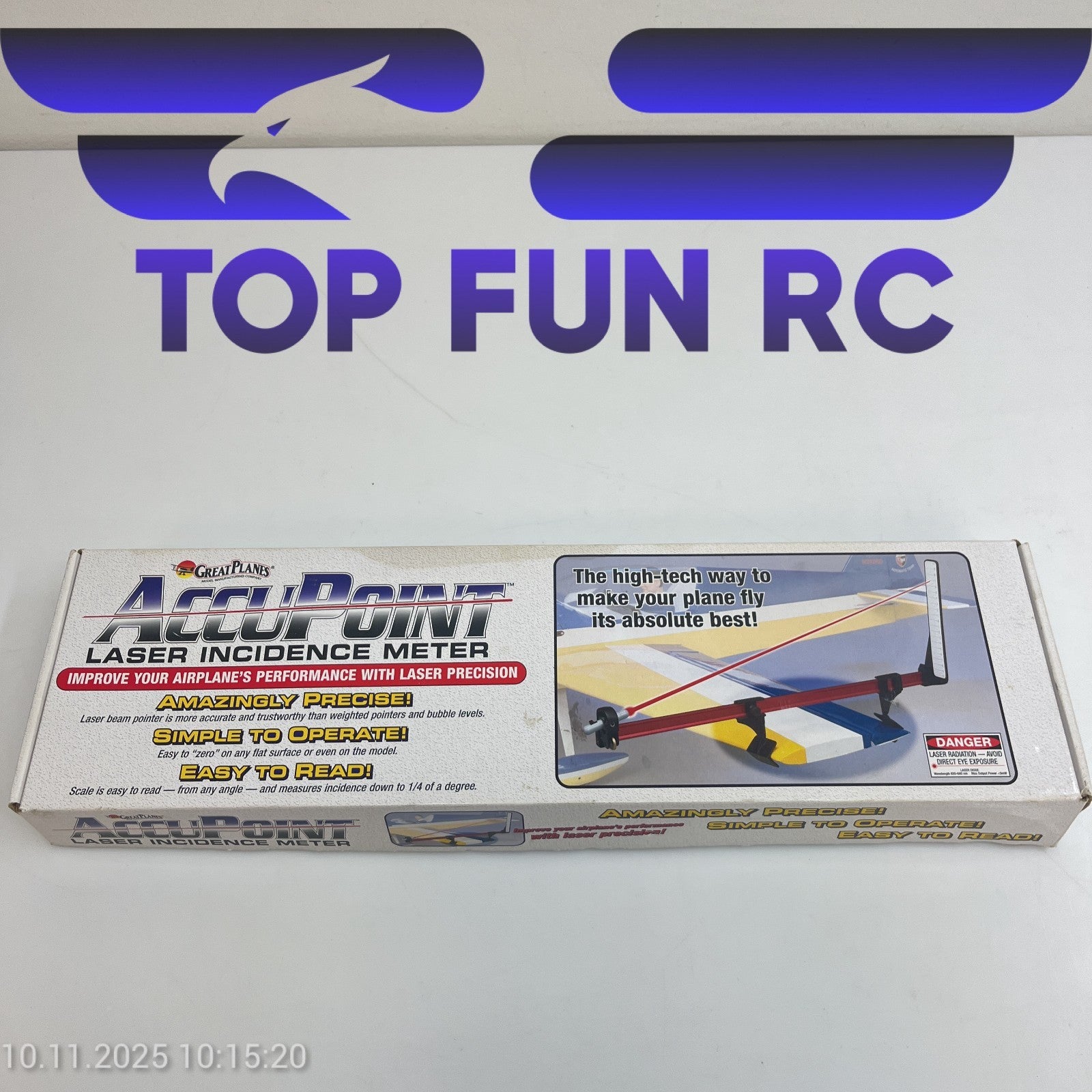 GREAT PLANES ACCUPOINT LASER INCIDENCE METER FOR ANGLE ALIGNMENTS OF WINGS