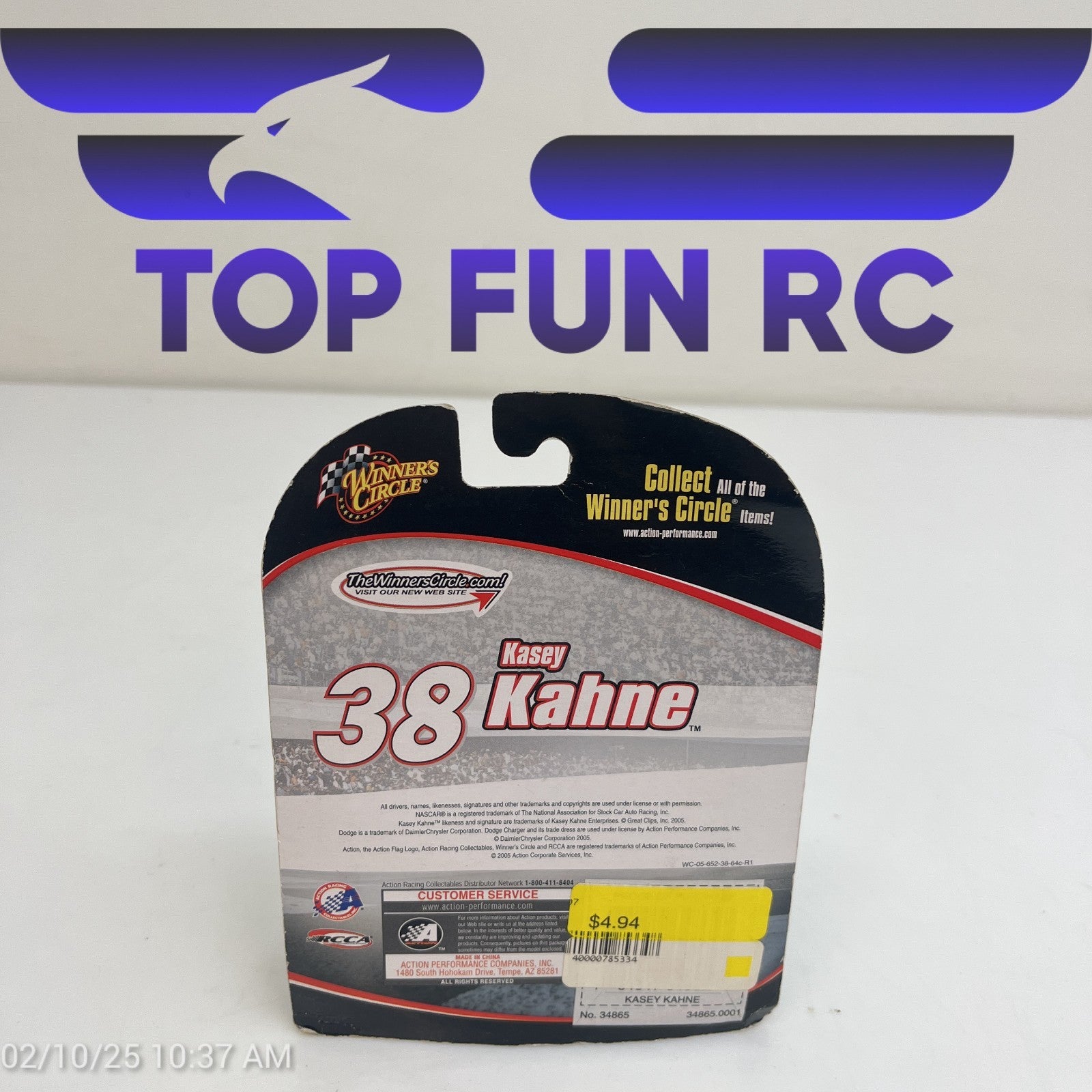 Winners Circle Kasey Kahne Great Clips #38 Diecast Hood Magnet