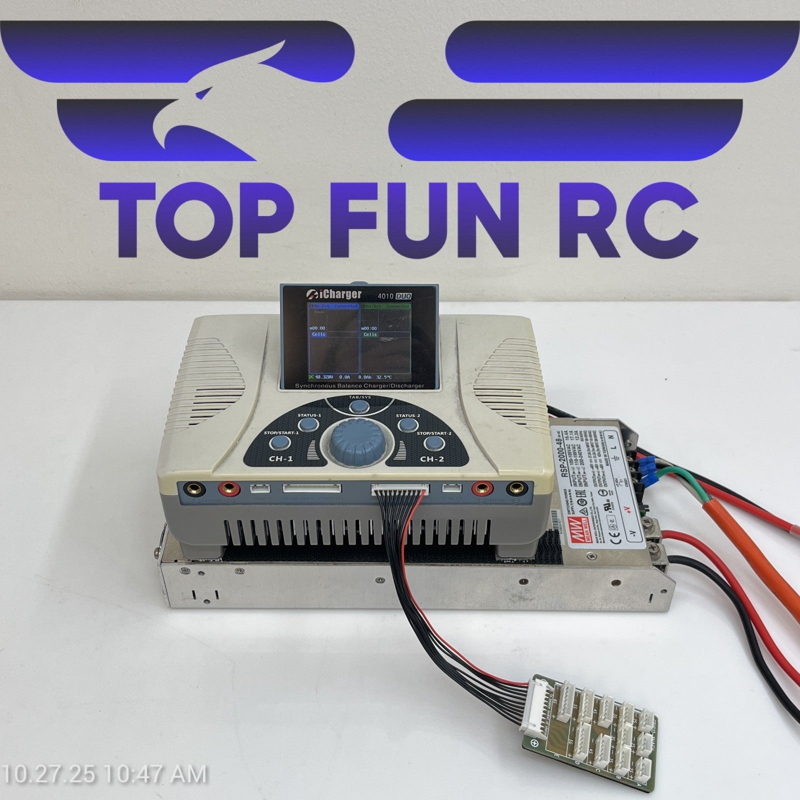 Icharger 4010Duo By Progressive RC w/ Mean Well RSP-2000-48 Power Supply