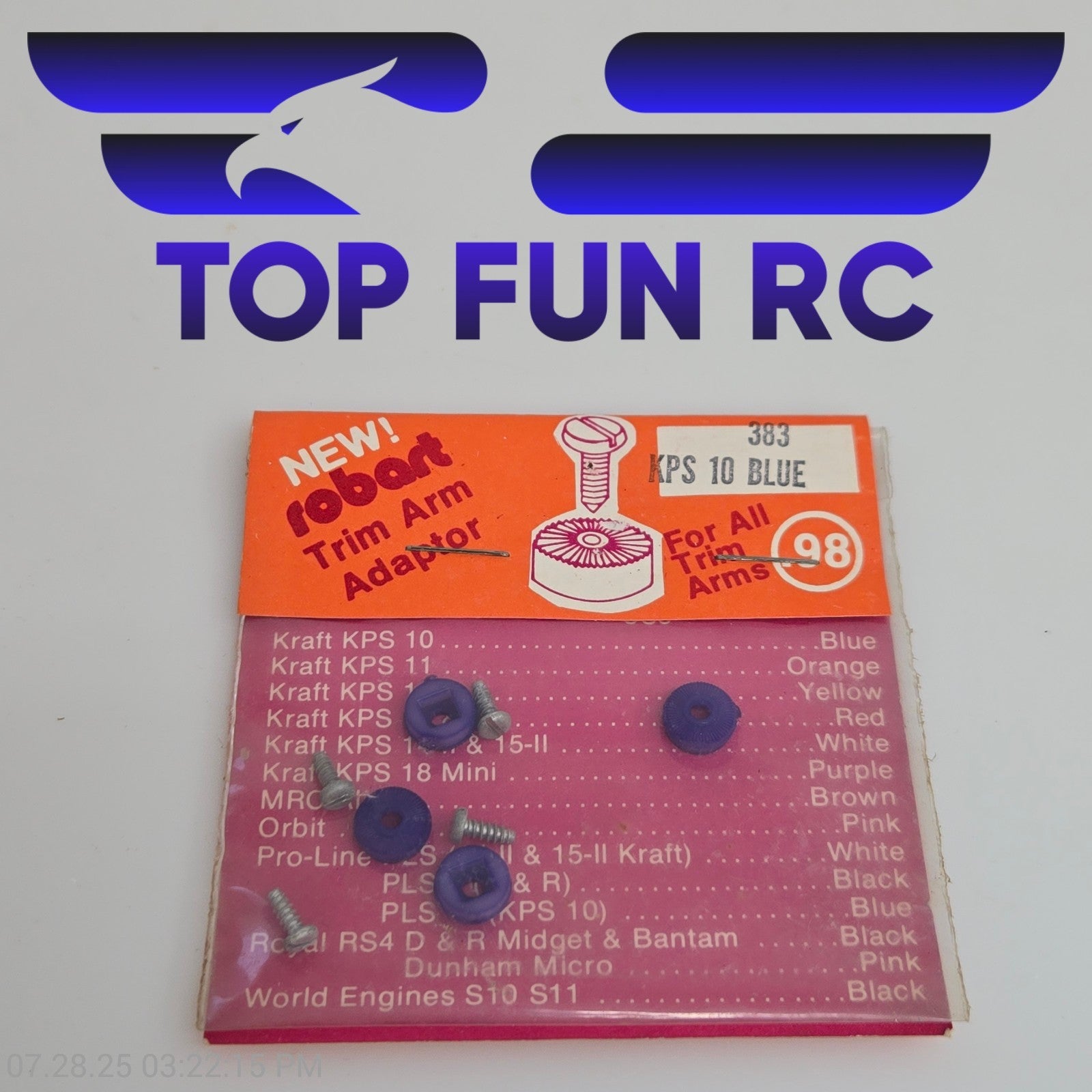 Robart #383 KPS 10 Blue Trim Arm Adaptor