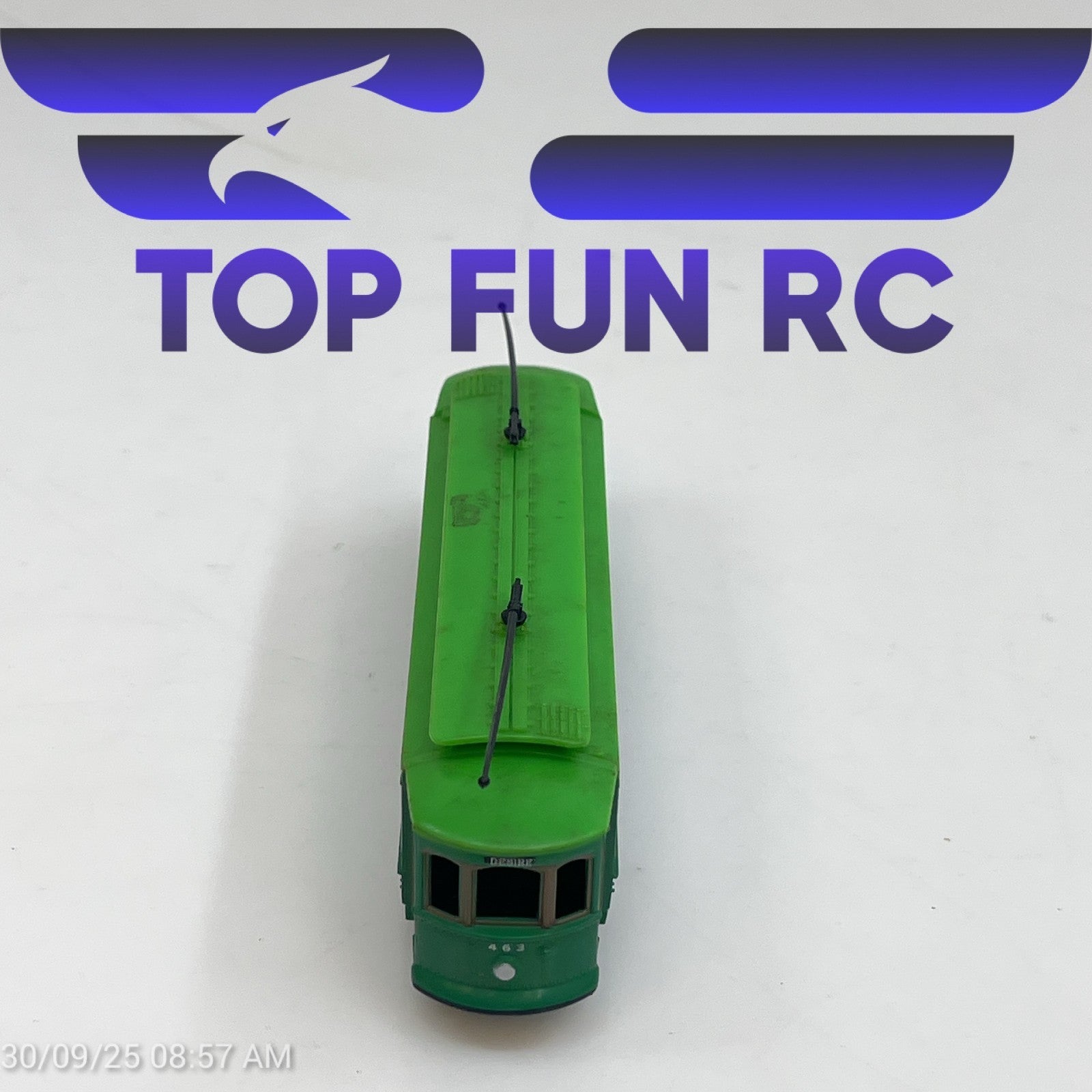 Desire Street HO-Gauge 463 Trolly Train Car Green 5.75"