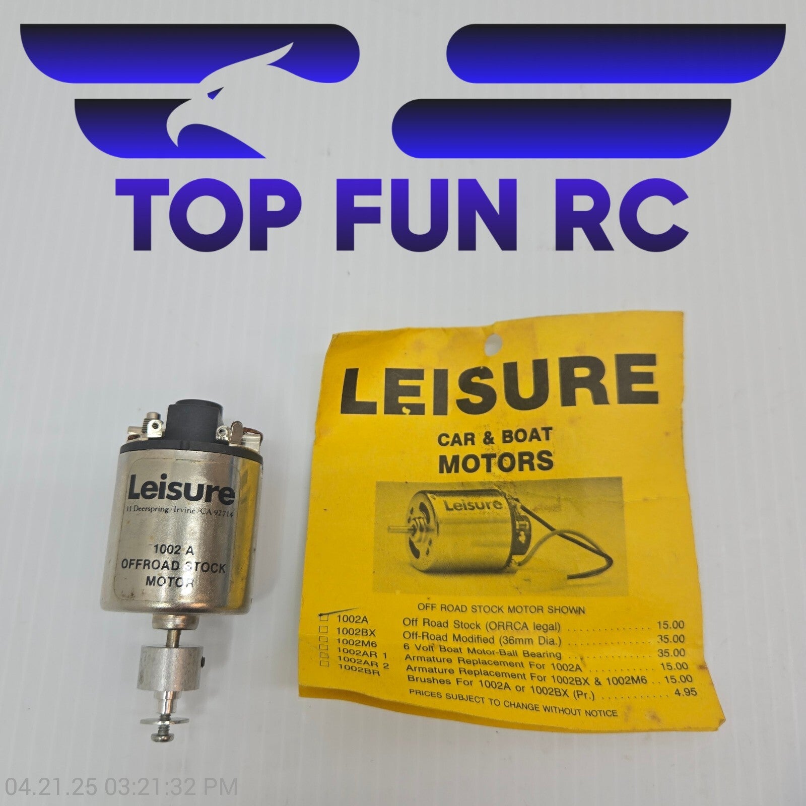 Leisure RC 1002 A Offroad Stock Motor, Extremely Rare Vintage!               GS