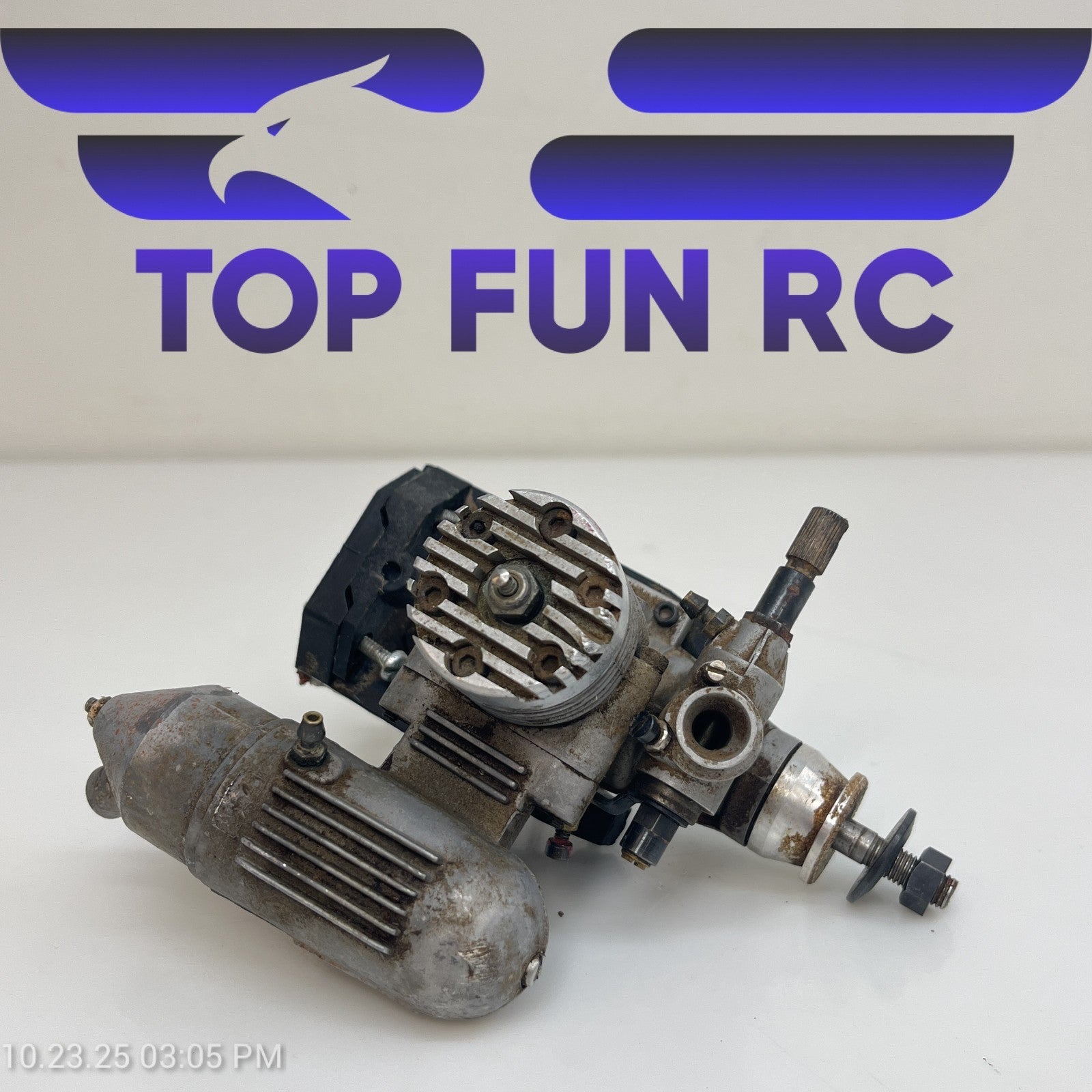 Magnum XL 28 2-Stroke Nitro Airplane Engine w/ Muffler FOR PARTS!