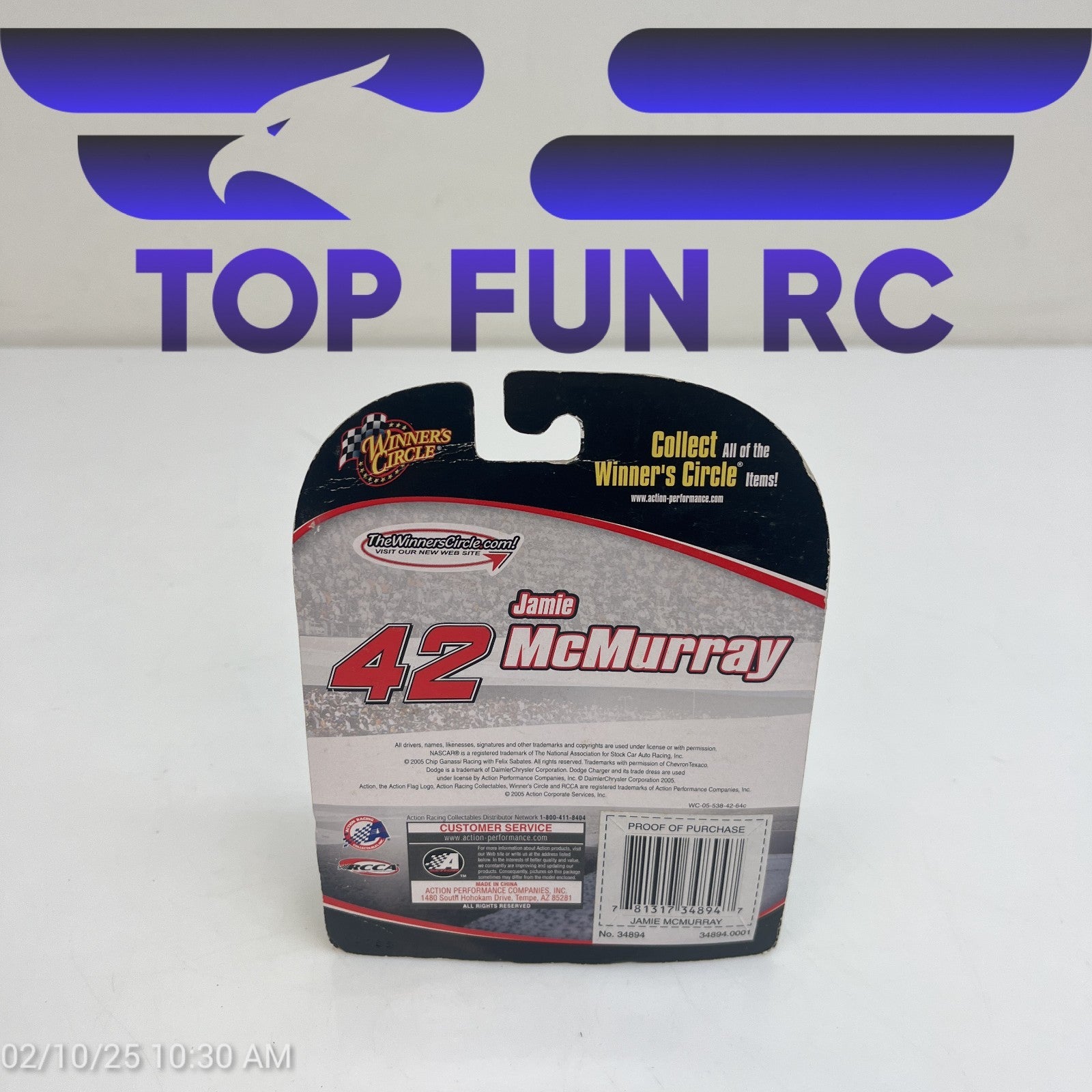 Winners Circle Jamie McMurray #42 Texaco Havoline Hood Magnet Diecast