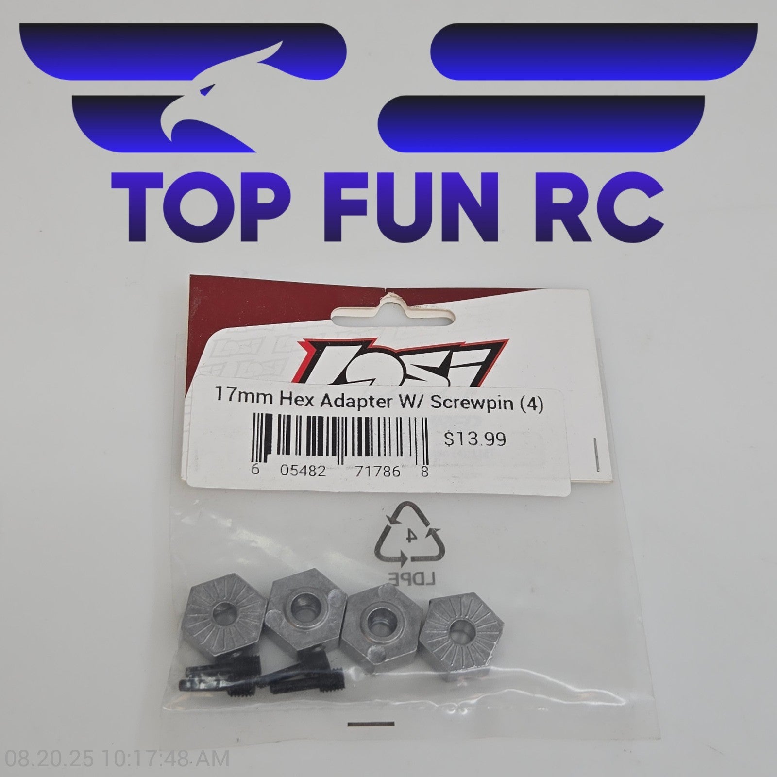 Losi 17mm Hex Adapter w/ Screwpin (4) For LMT