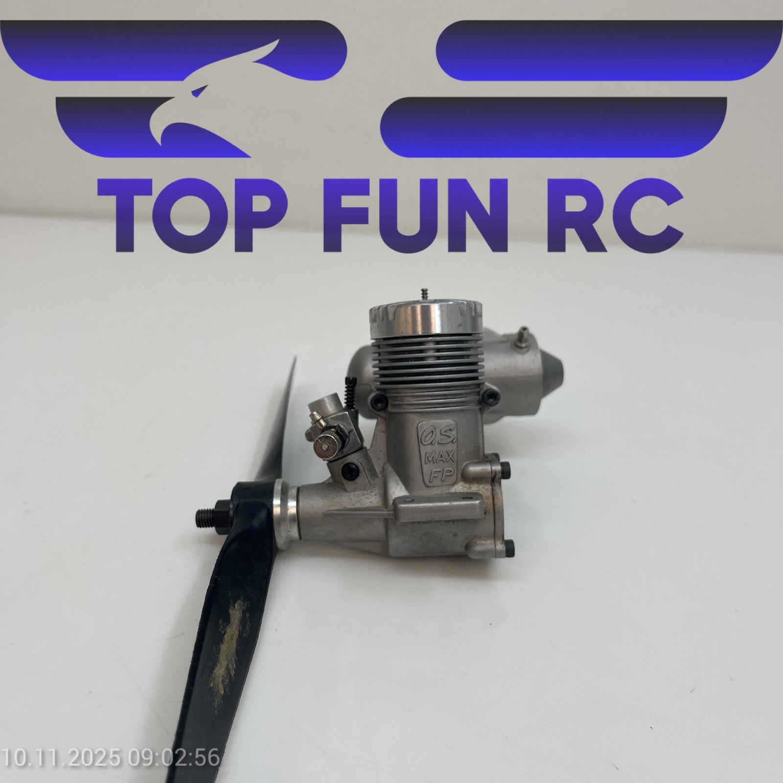 OS MAX FP 40 2-STROKE NITRO RC AIRPLANE ENGINE W/ SPINNER & MUFFLER