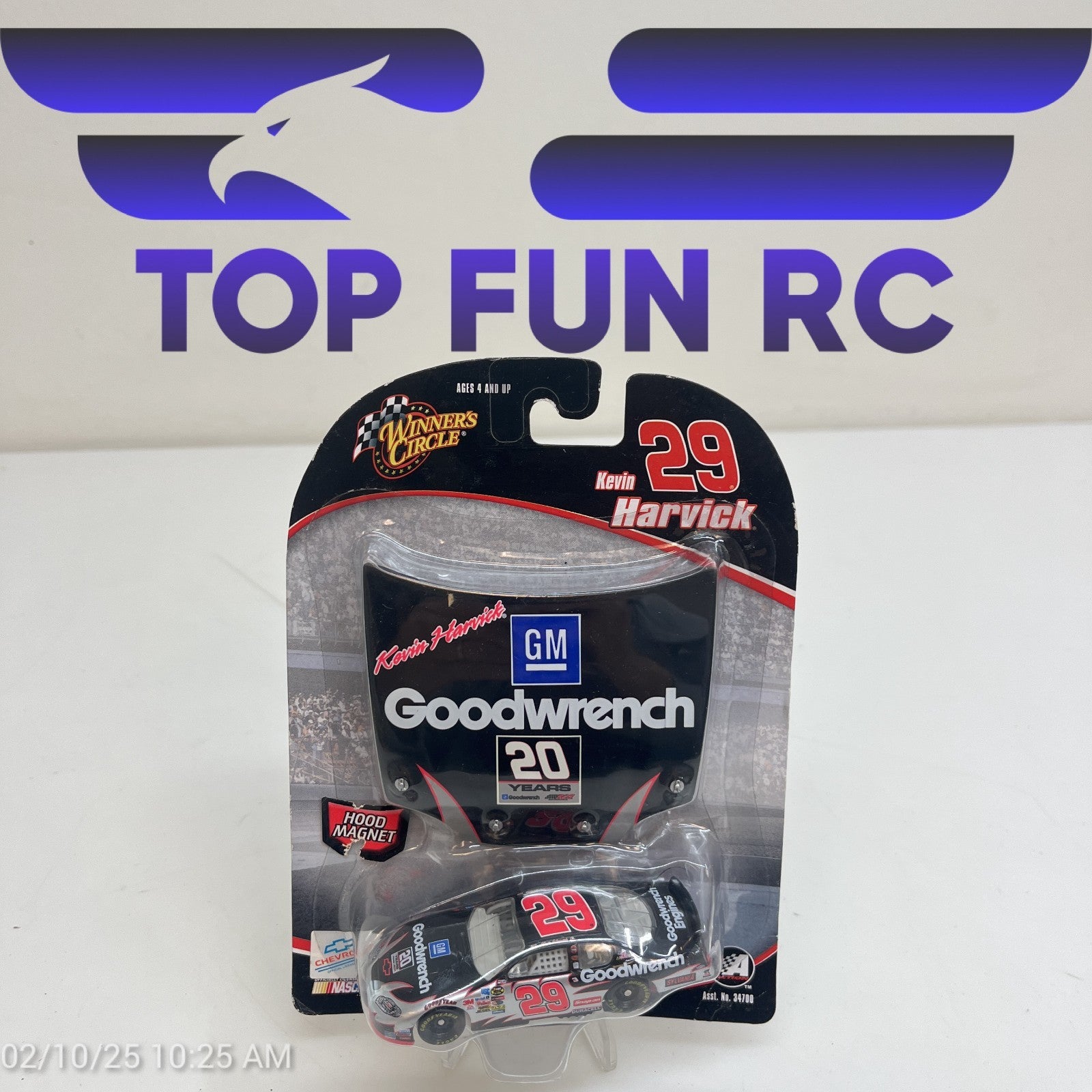 Winners Circle Kevin Harvick #29 GM Goodwrench Hood Magnet Diecast