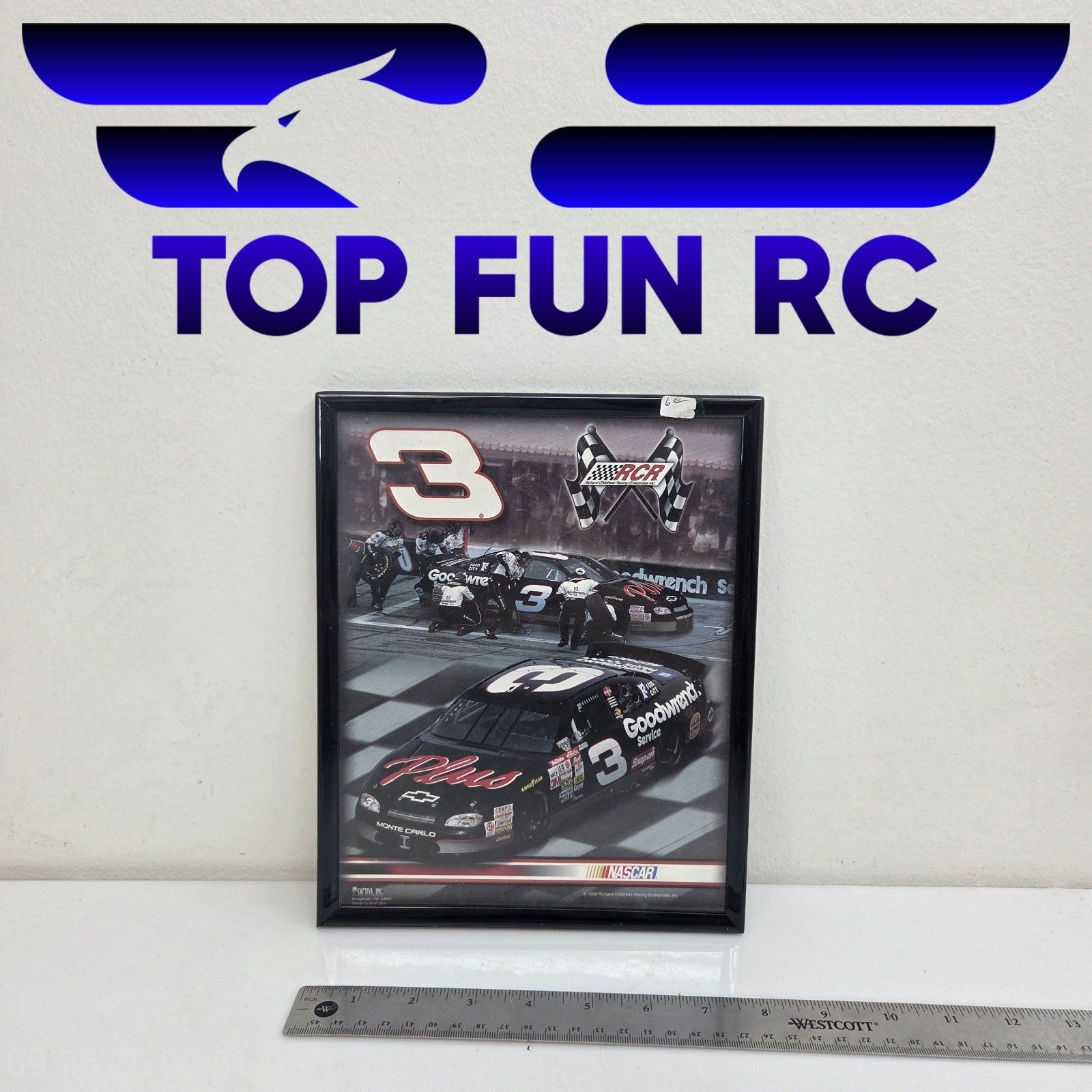 Dale Earnhardt Vintage Art Picture Framed 9x7