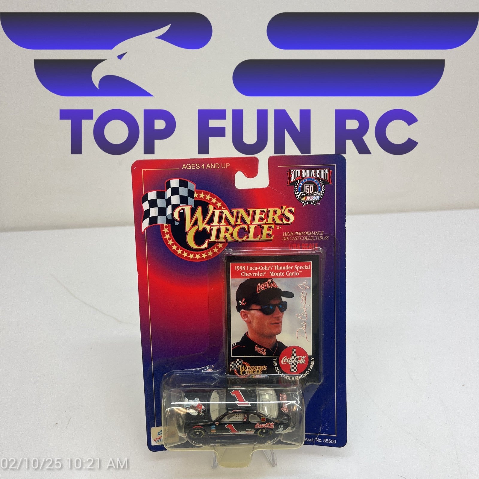 Winners Circle 50th Anniversary 1998 Coca-Cola/Thunder Special Dale Jr. #1 Car