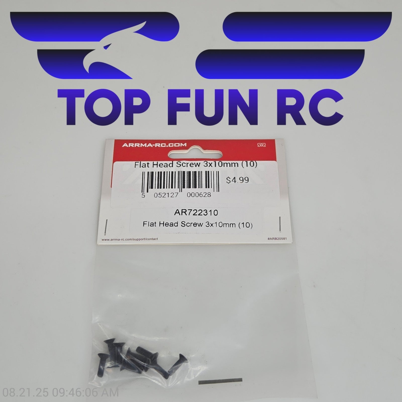 Arrma AR722310 Flat Head Screw 3x10mm (10)