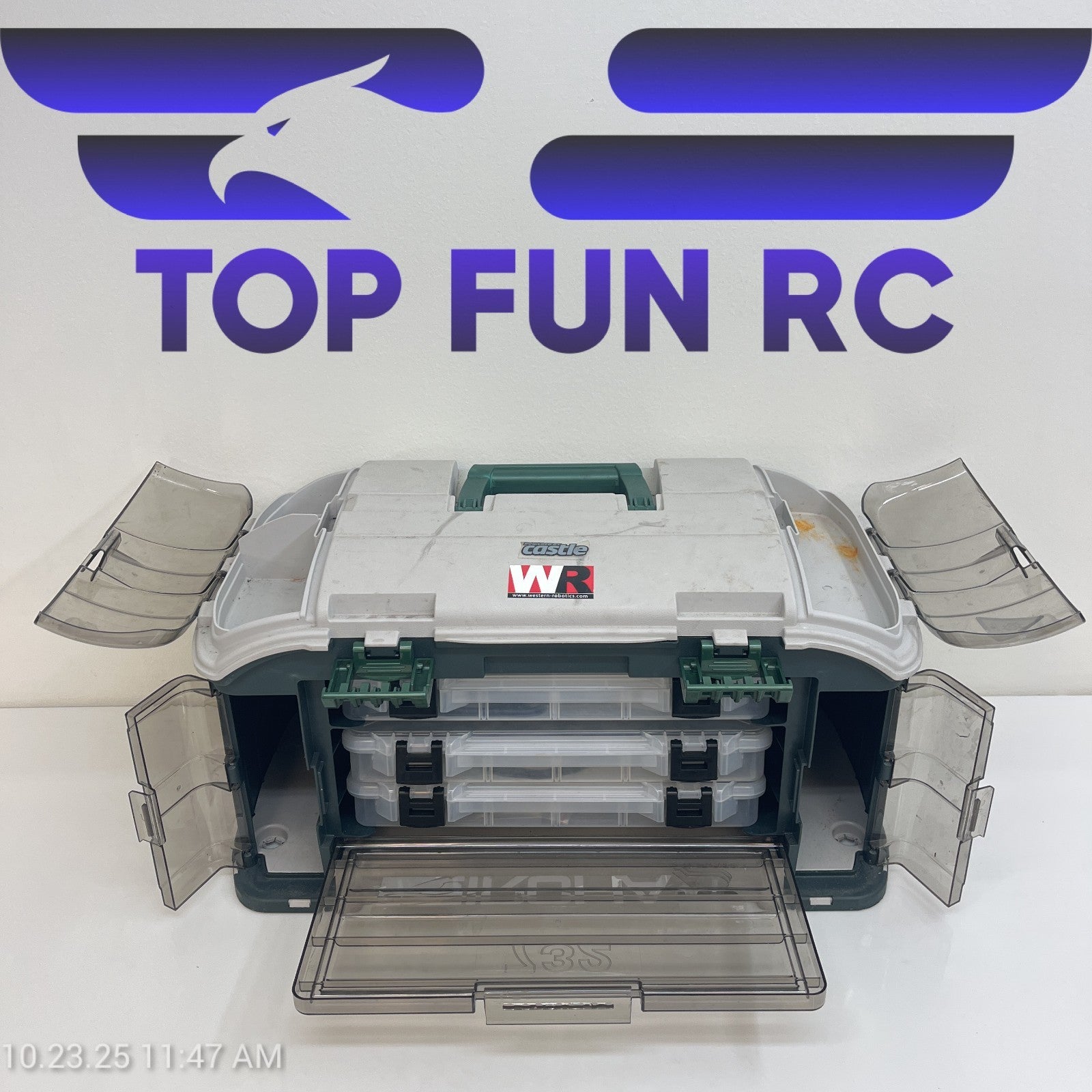 Assorted RC Parts For Align Helicopters w/ Multi Layer Case