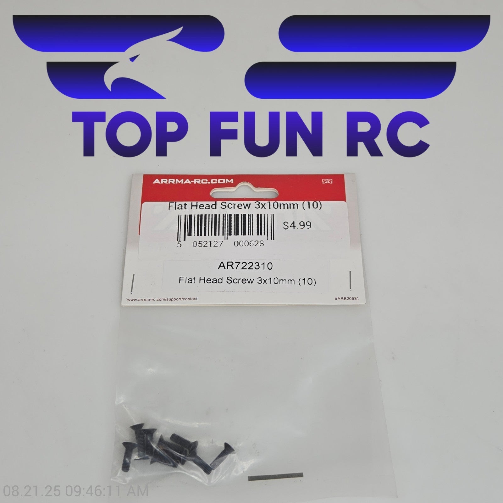 Arrma AR722310 Flat Head Screw 3x10mm (10)