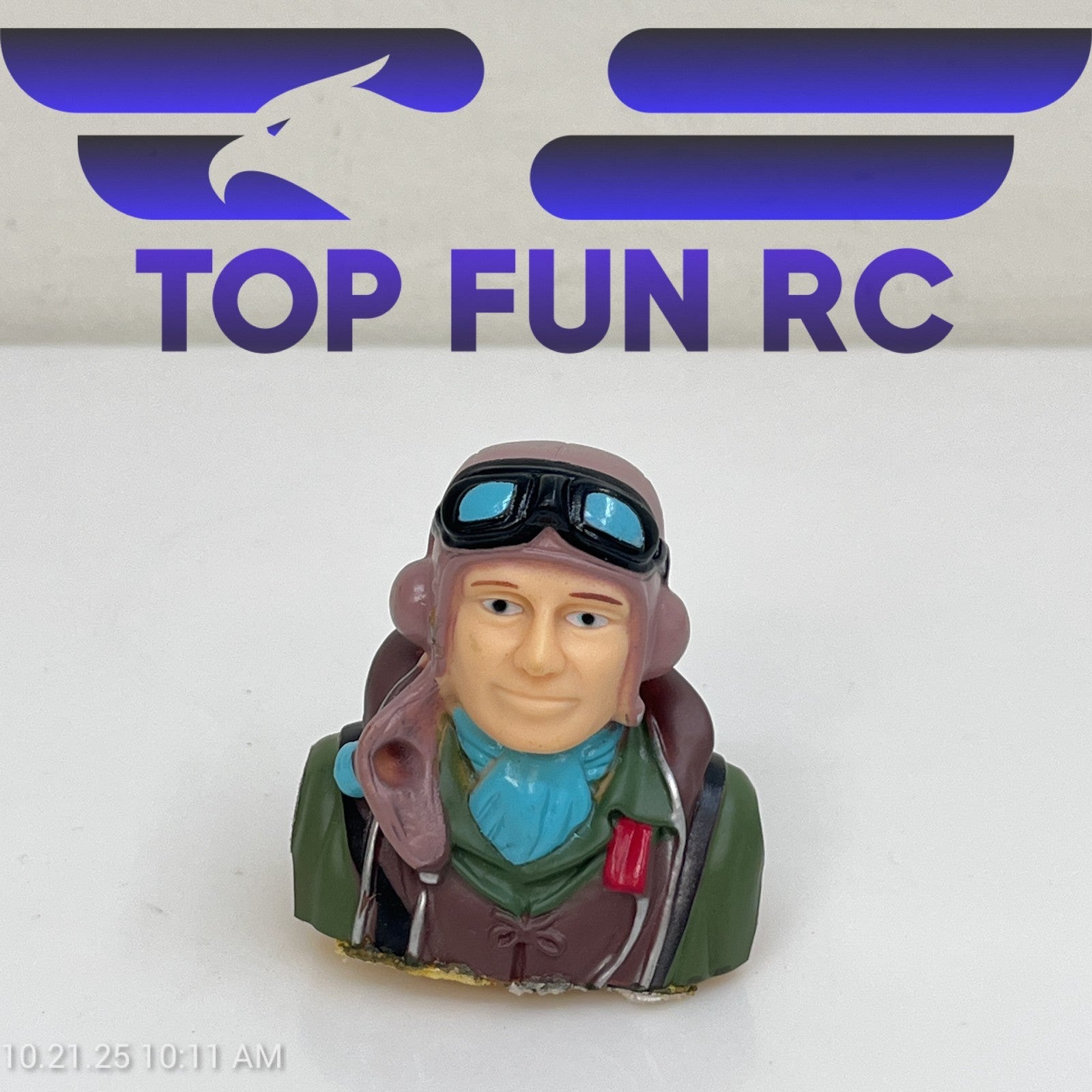 RC Model 1/6 Scaled Pilot Figure WW2 H73xW76xD41mm