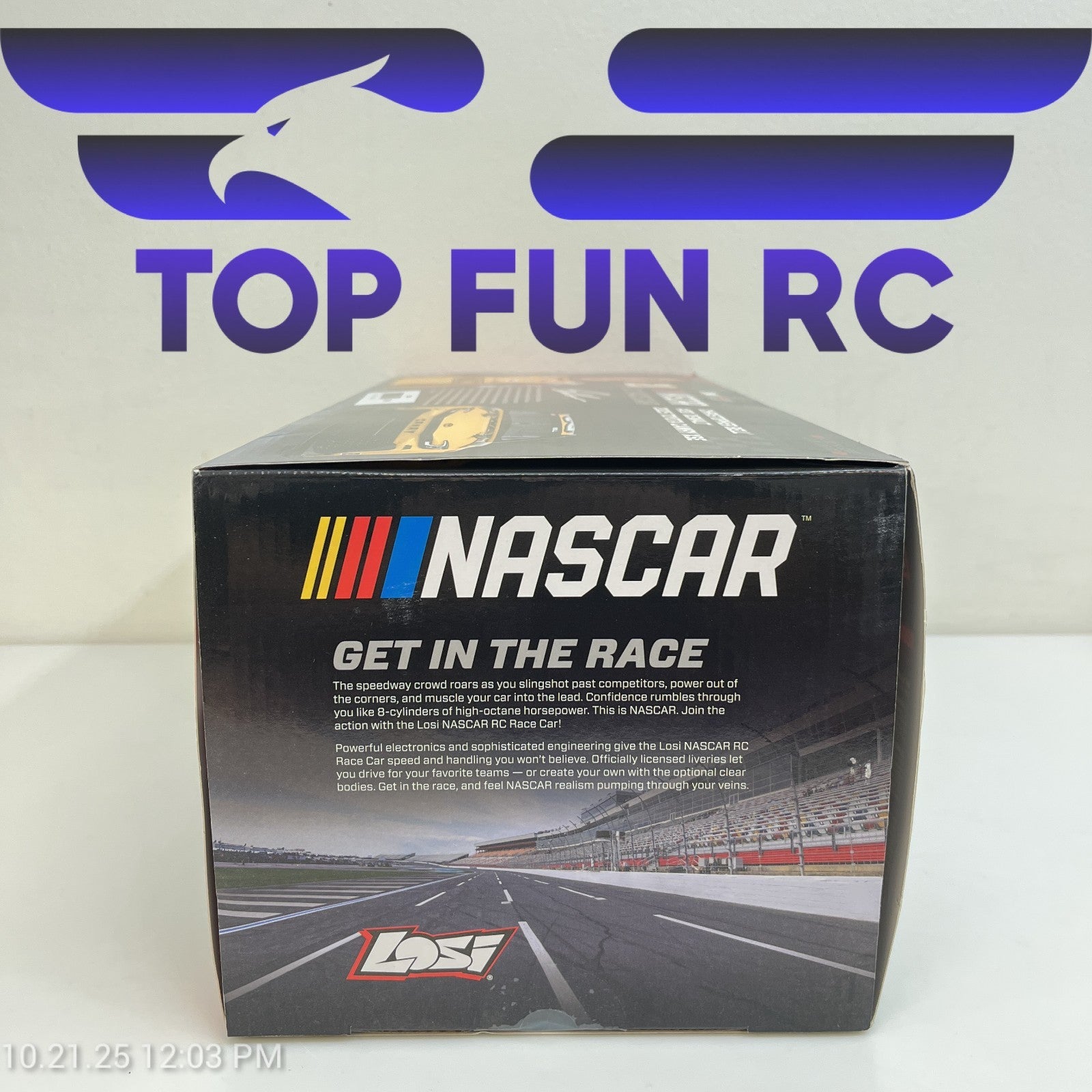 Losi RC Nascar 1/12 Scale #20 Christopher Bell Dewalt 2025 Toyota Camry XSE RTR