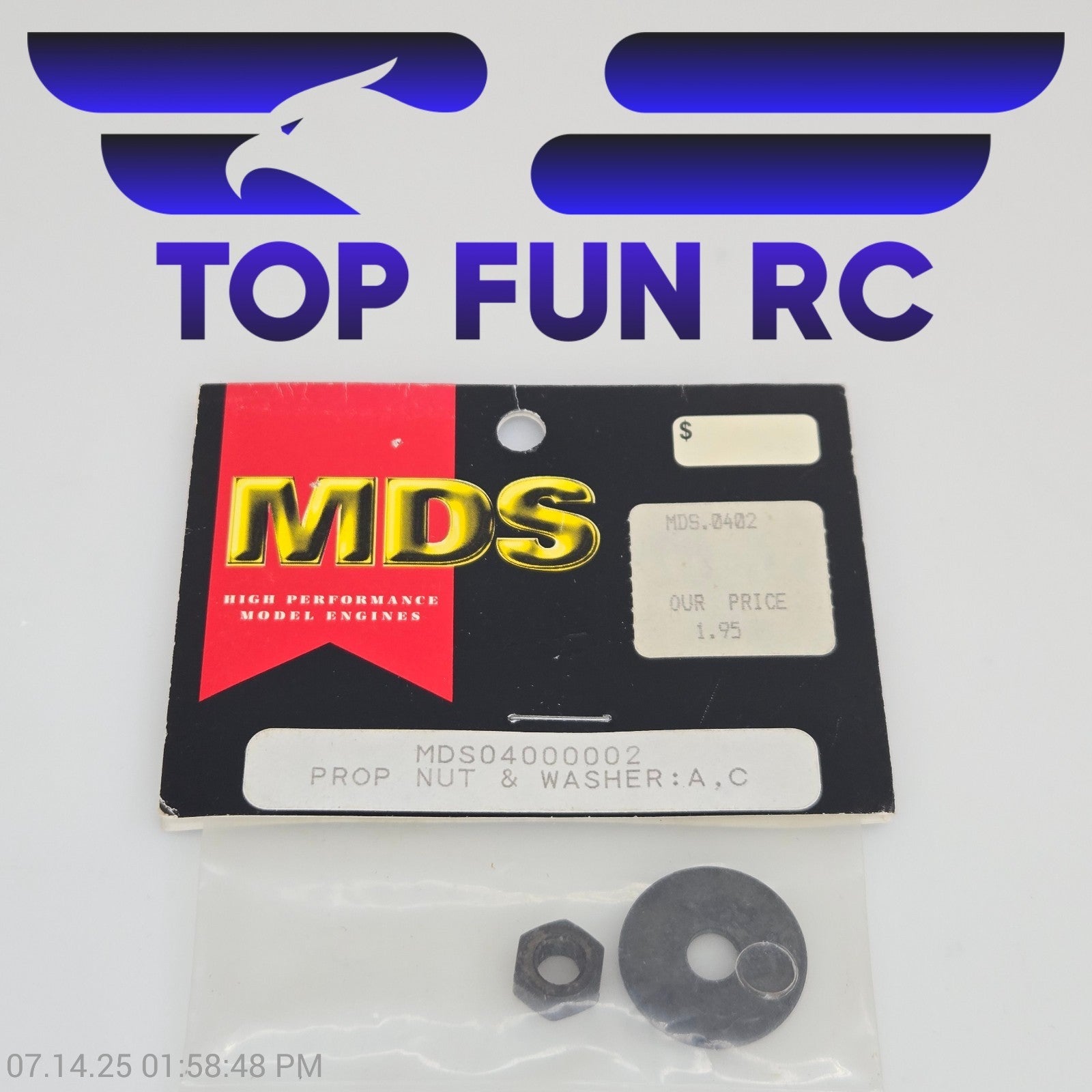MDS MDS04000002 Prop Nut & Washer For Nitro Engine A & C
