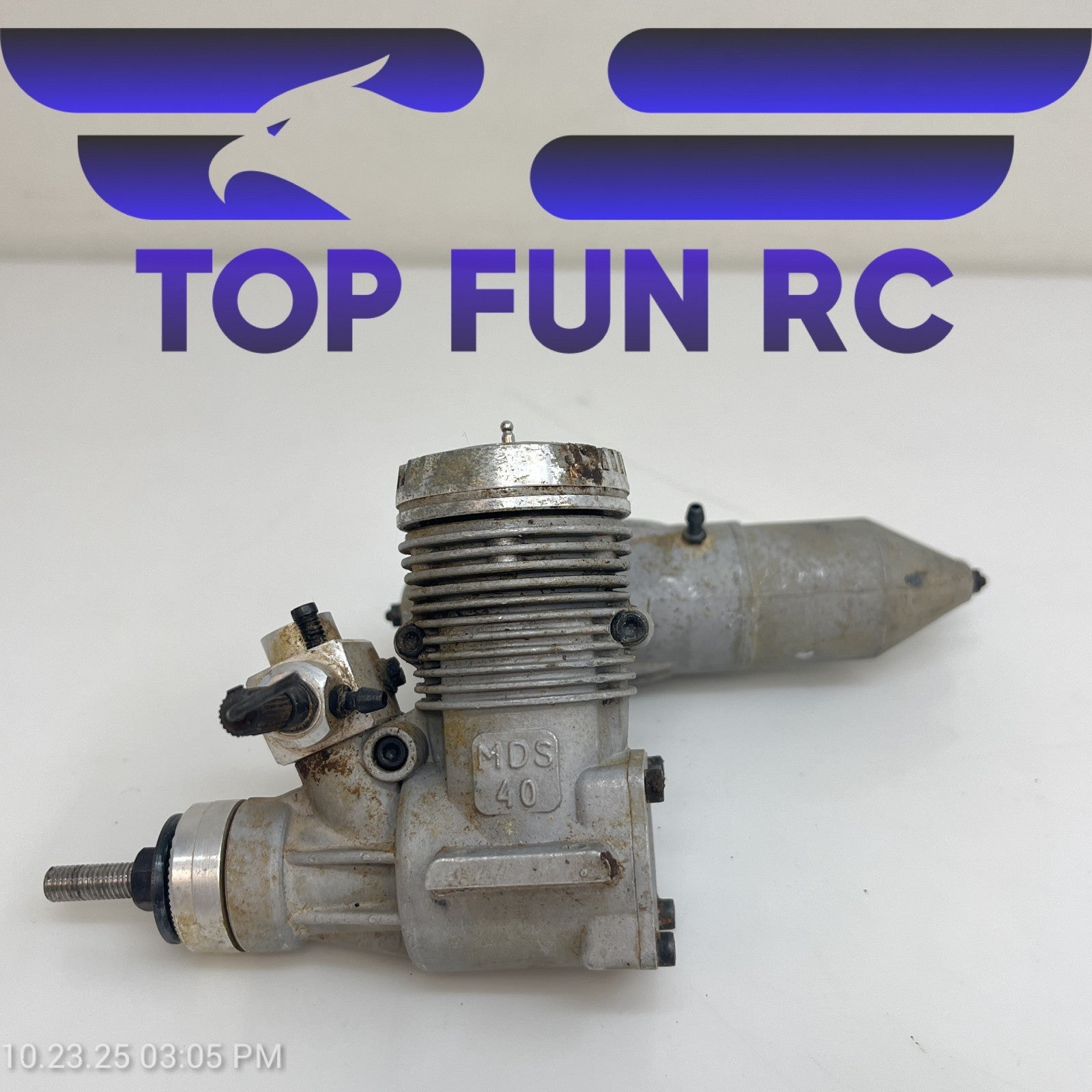MDS 40 2-Stroke Nitro Airplane Engine w/ Muffler FOR PARTS!
