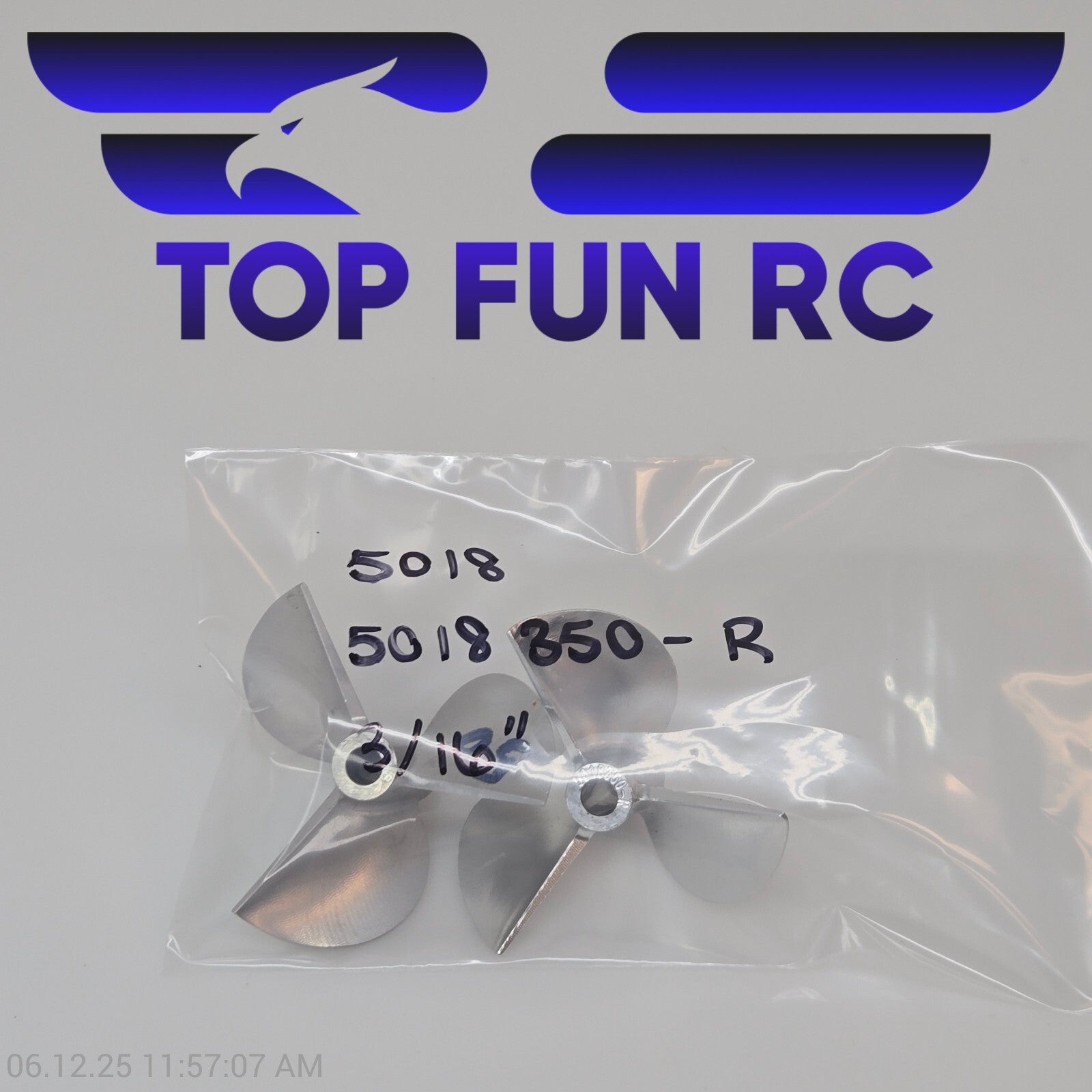 OSE Boat Parts 5018 & 5018 850-R, 3/16" Propellers CNC