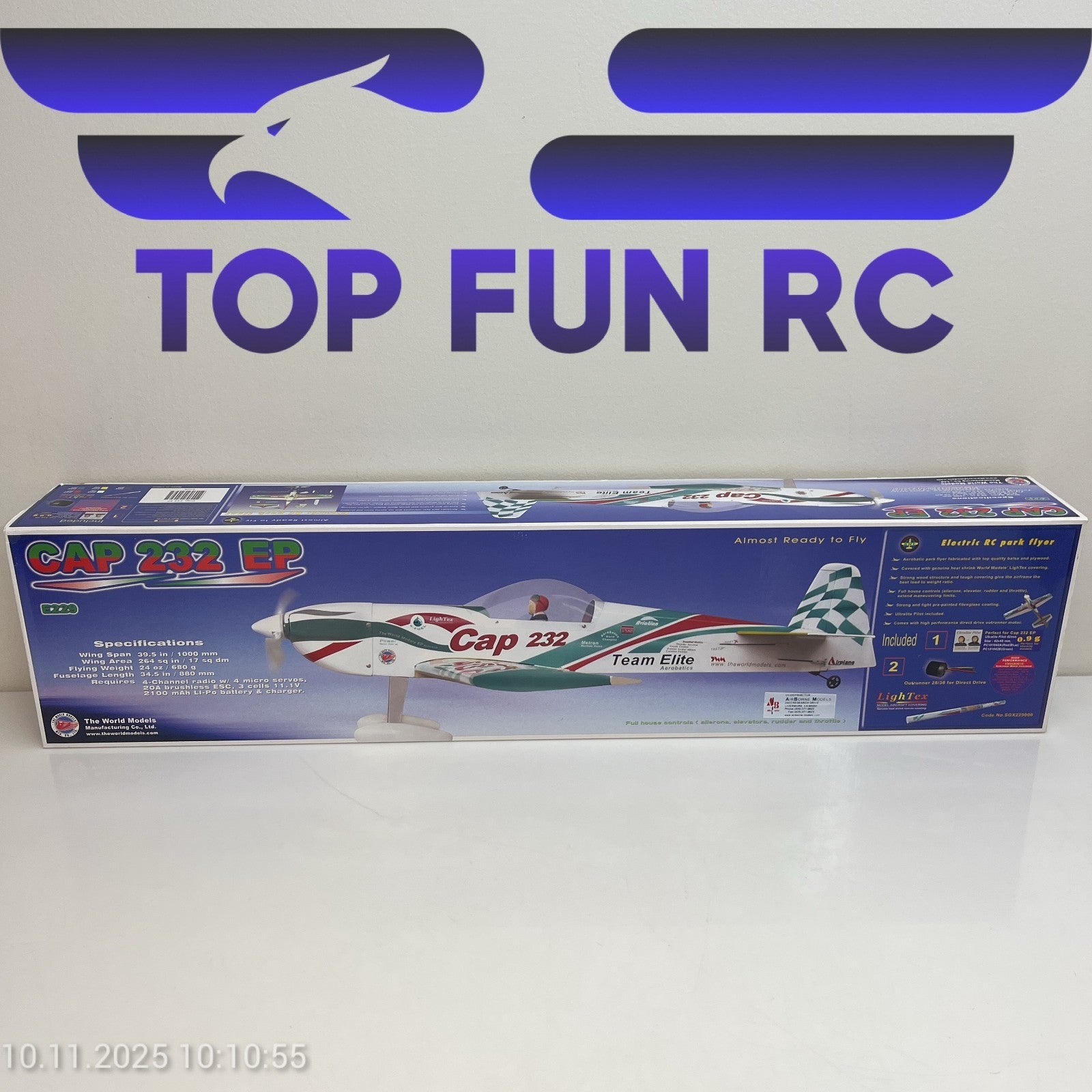 THE WORLD MODELS CAP 232 EP ARF MODEL RC AIRCRAFT PARK FLYER KIT