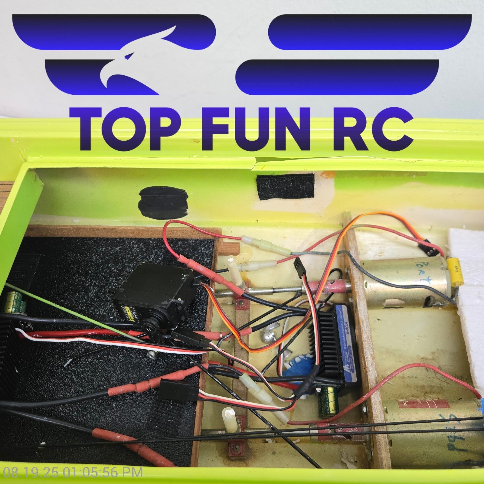 Custom RC Boat 1/30 Scale w/ Electronics & Motors