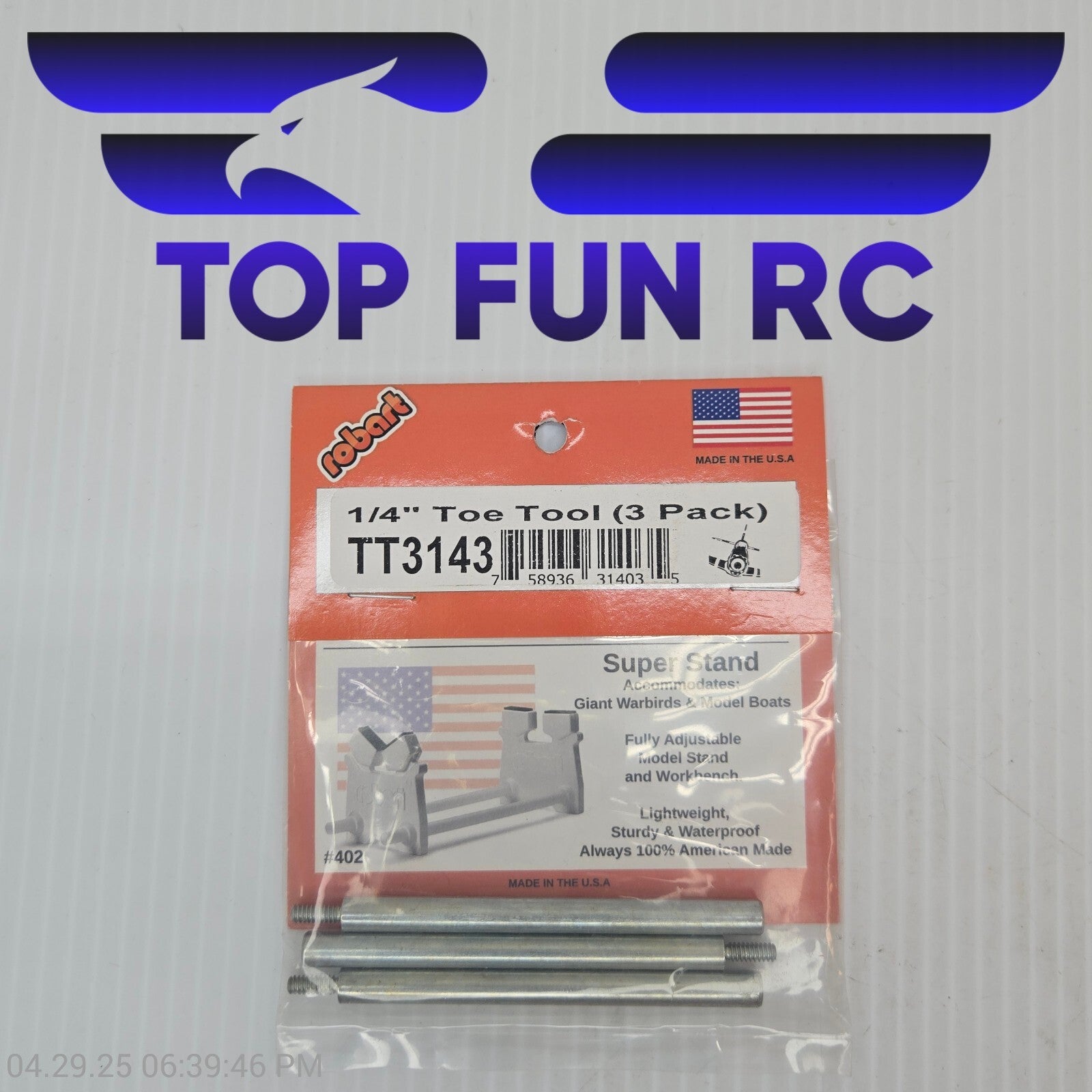 Robart RC TT3143-1/4" Toe Tool (3 Pack)