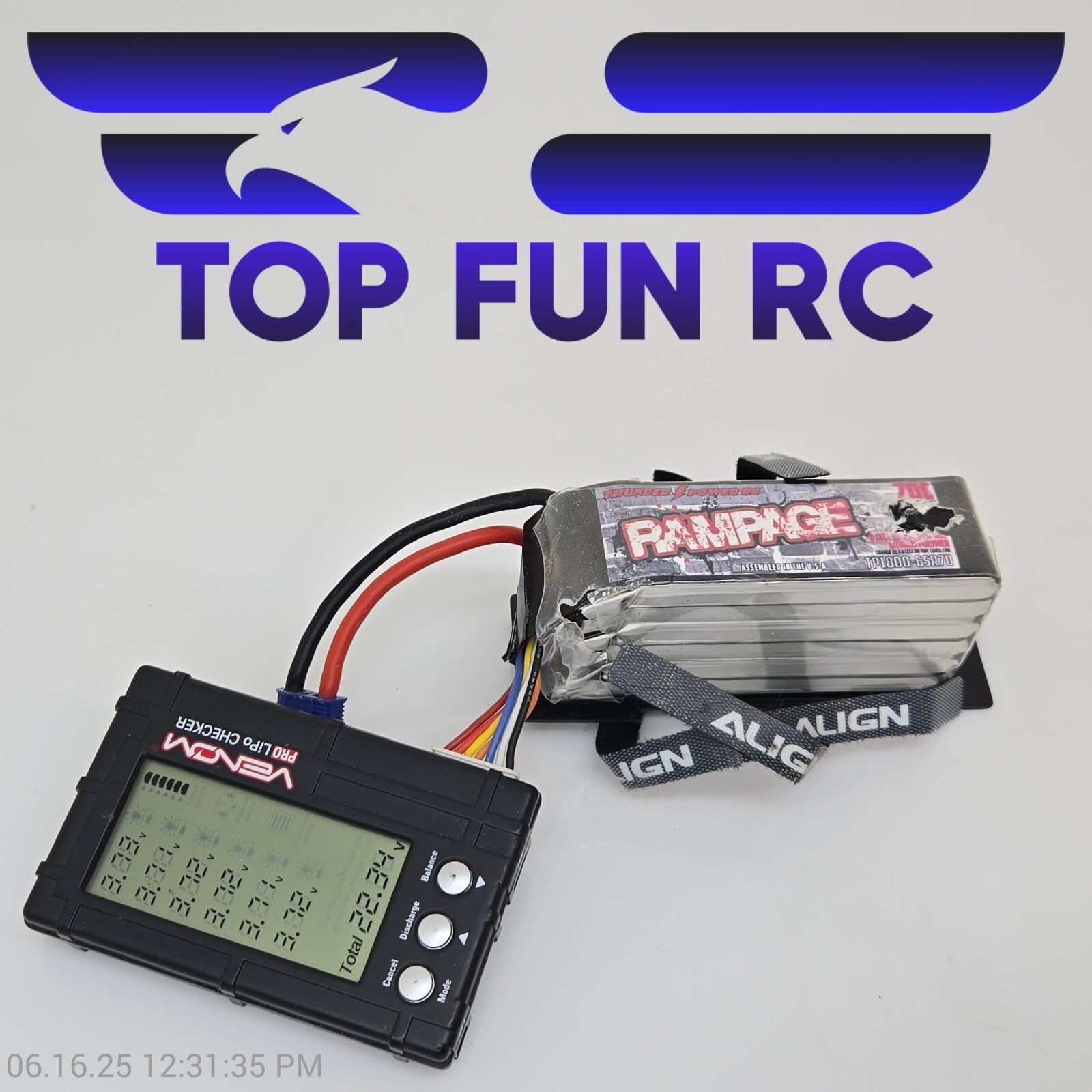 Thunder Power RC Rampage 70c, 6 Cell 22.2V Lipo Battery TP1800-6SR70