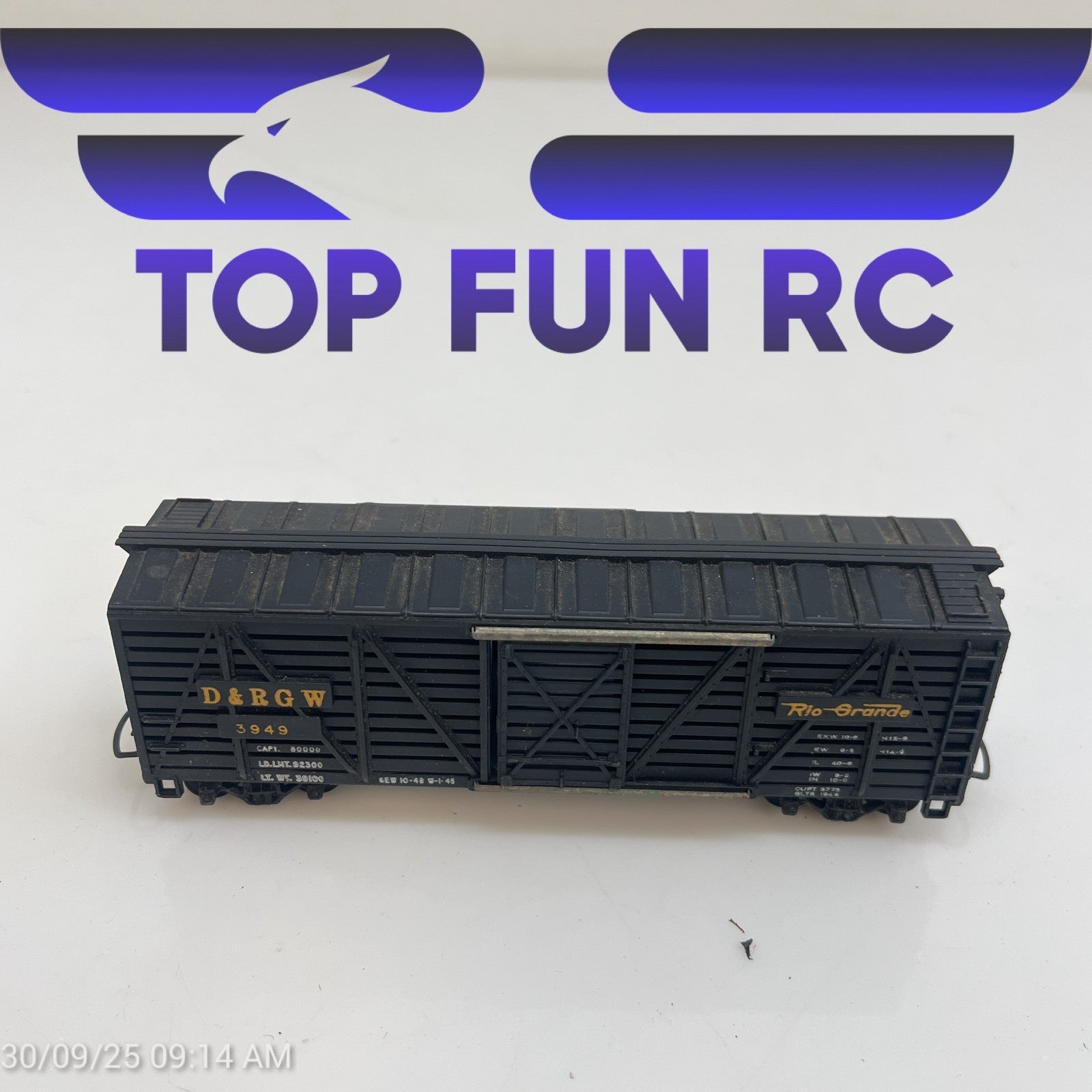 Tyco HO-Gauge 3949 D&RGW Rio Grande Stock Car