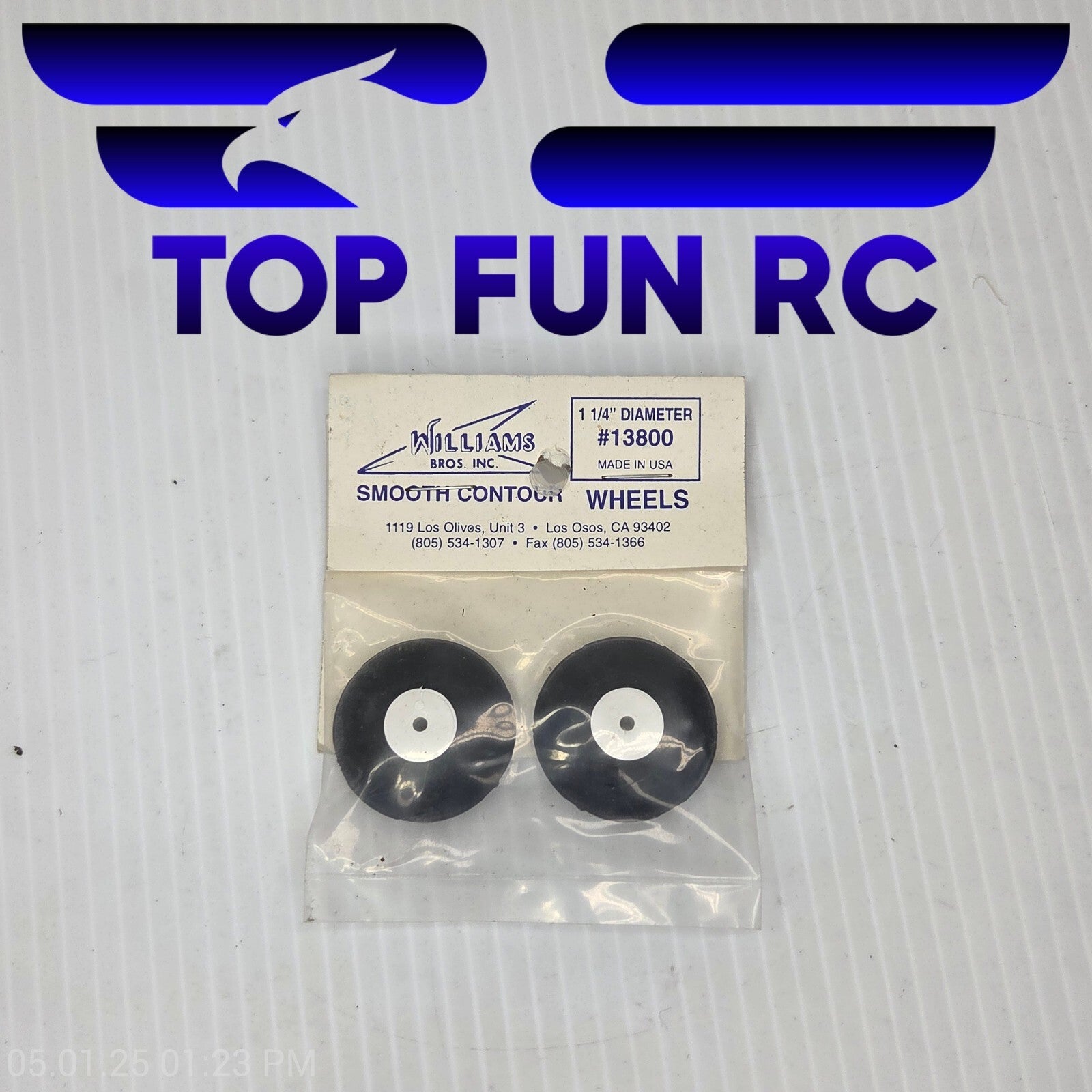 Williams Bros RC #13800 Smooth Contour Wheels 1 1/4" Diameter For June CL Racer