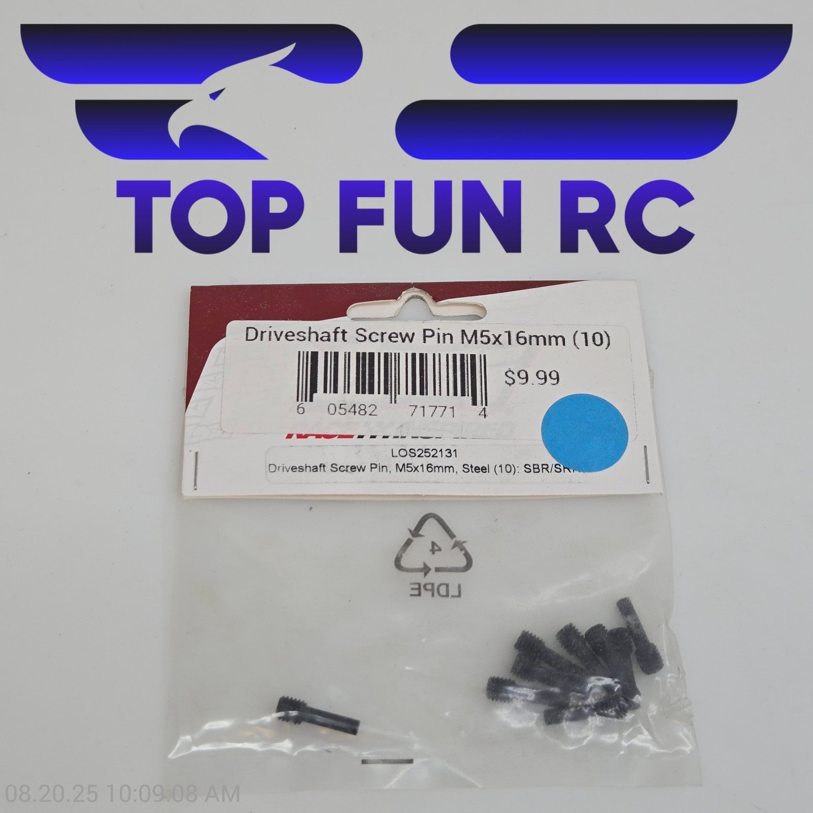 Losi LOS252131 Driveshaft Screw Pin, M5x16mm, Steel (10) For SBR/SRR