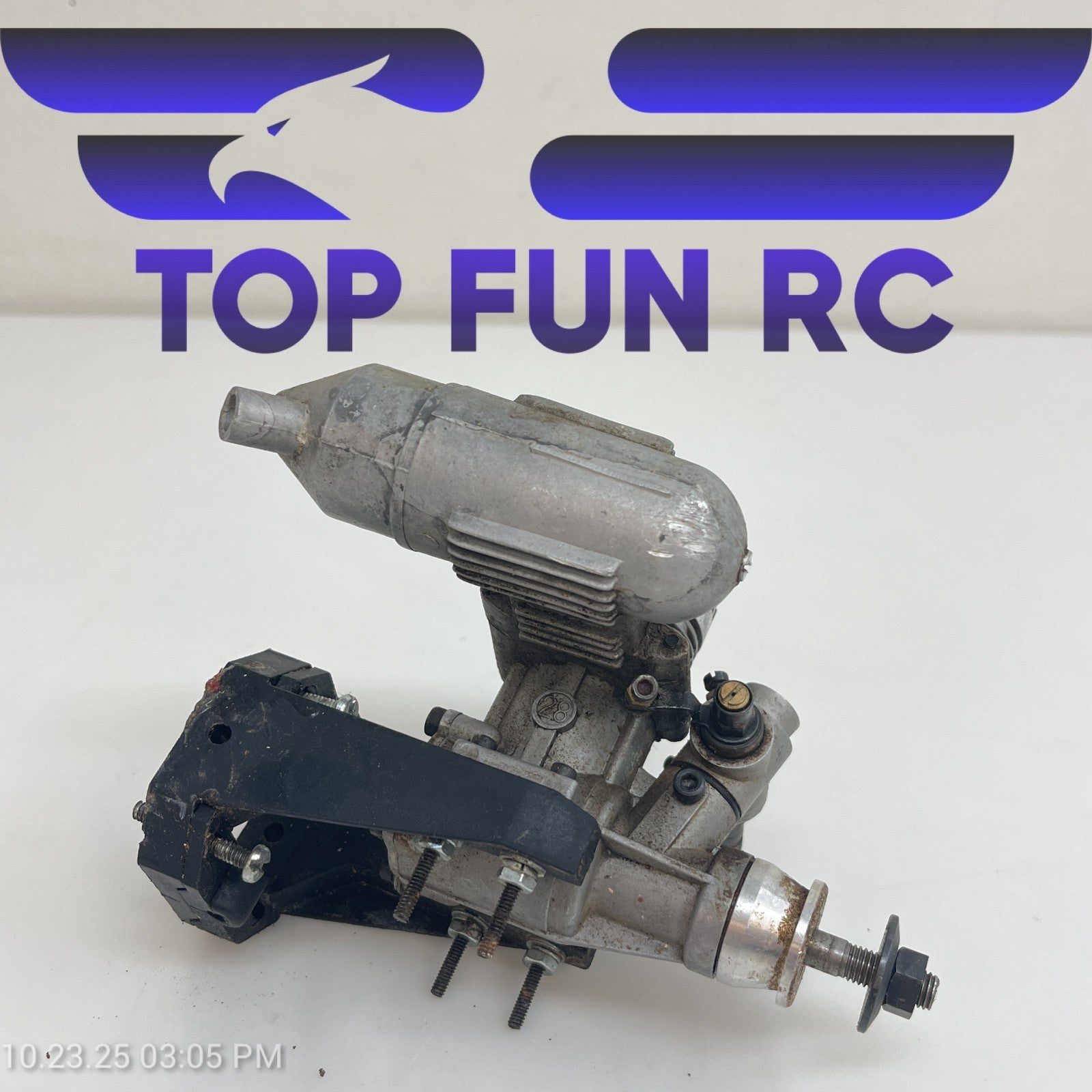 Magnum XL 28 2-Stroke Nitro Airplane Engine w/ Muffler FOR PARTS!