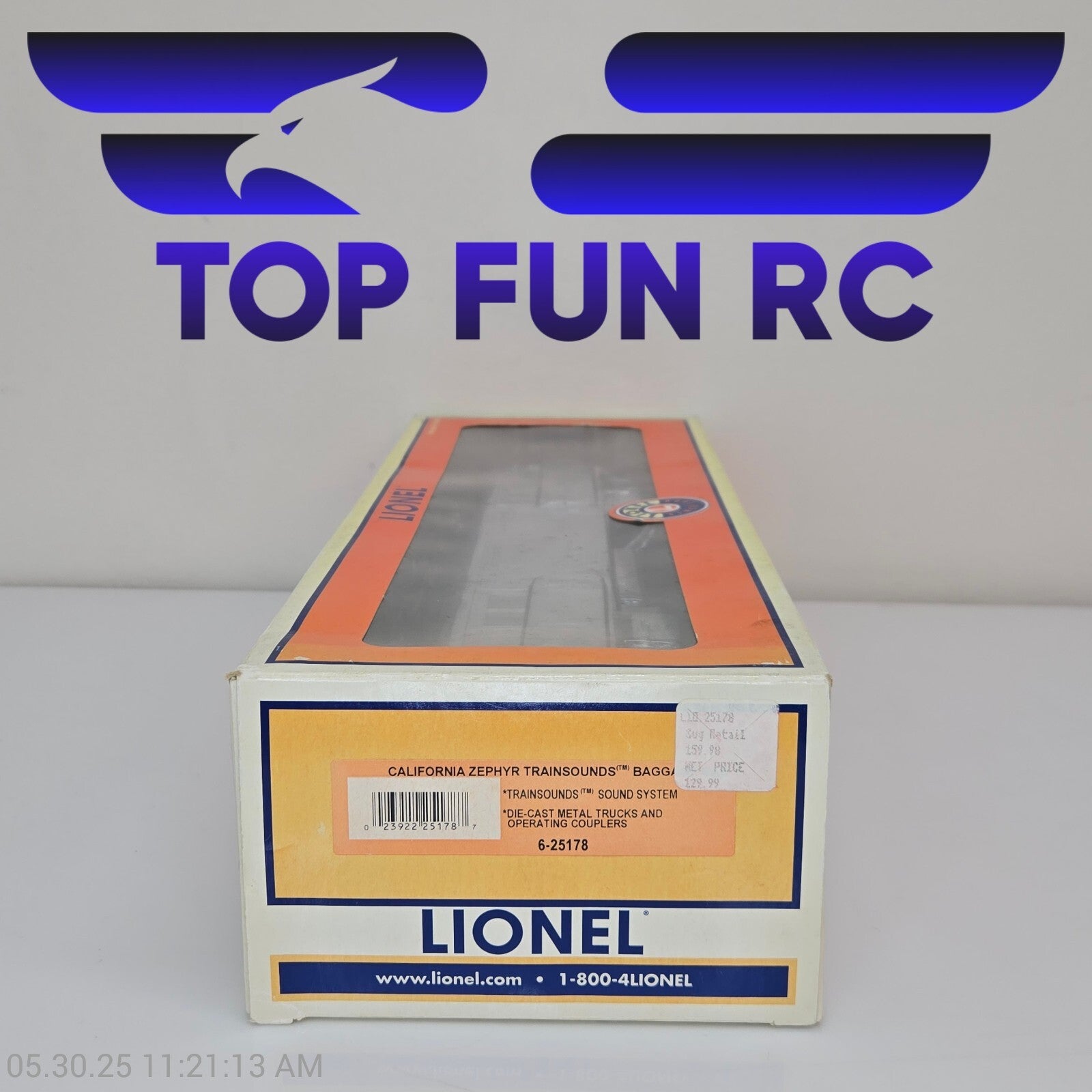 Lionel Trains 6-25178 California Zephyr Trainsounds Baggage Car "Sound System"